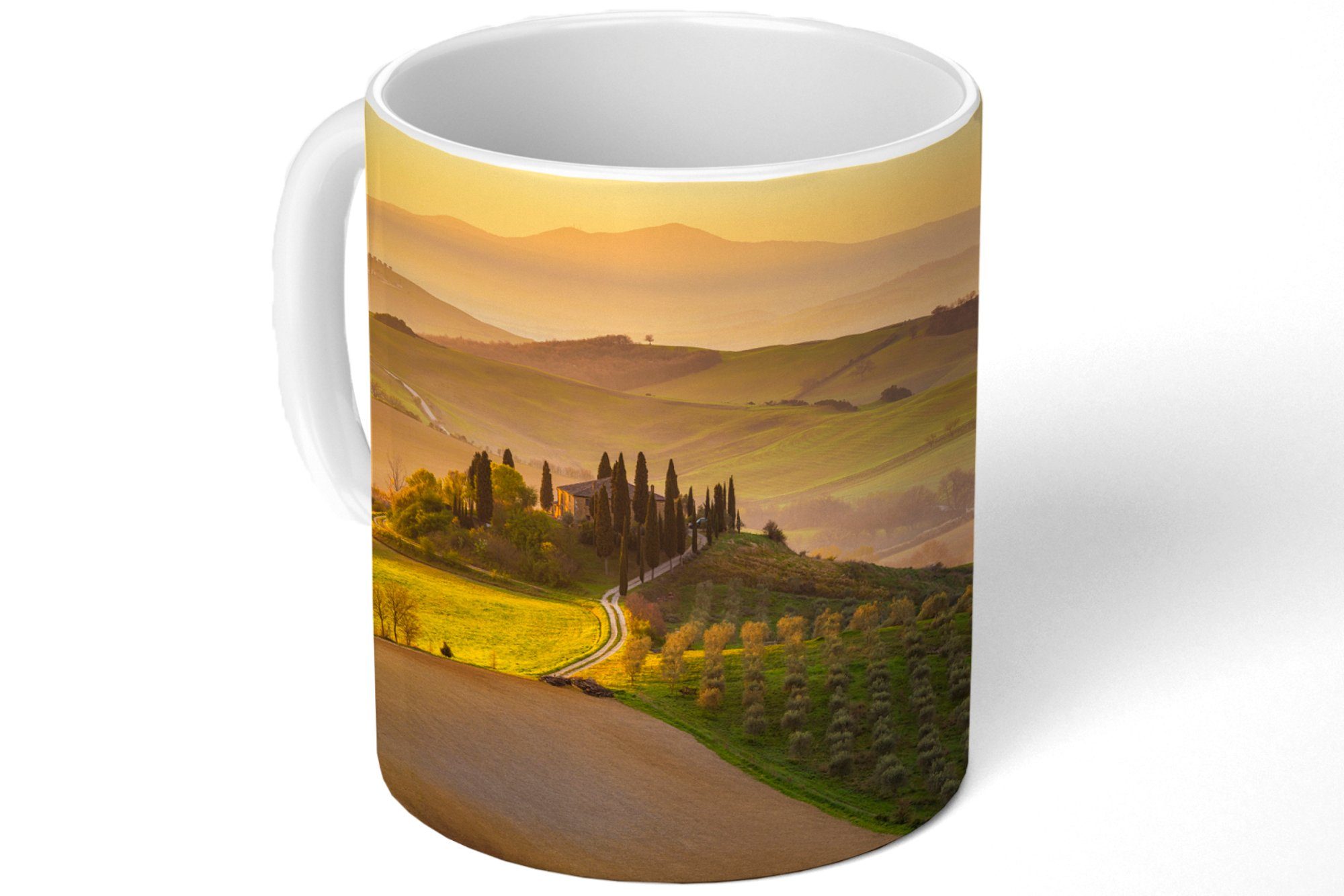 MuchoWow Tasse Italien - Geschenk Kaffeetassen, Teetasse, Olivengarten, Weinberg Teetasse, - Becher, Keramik