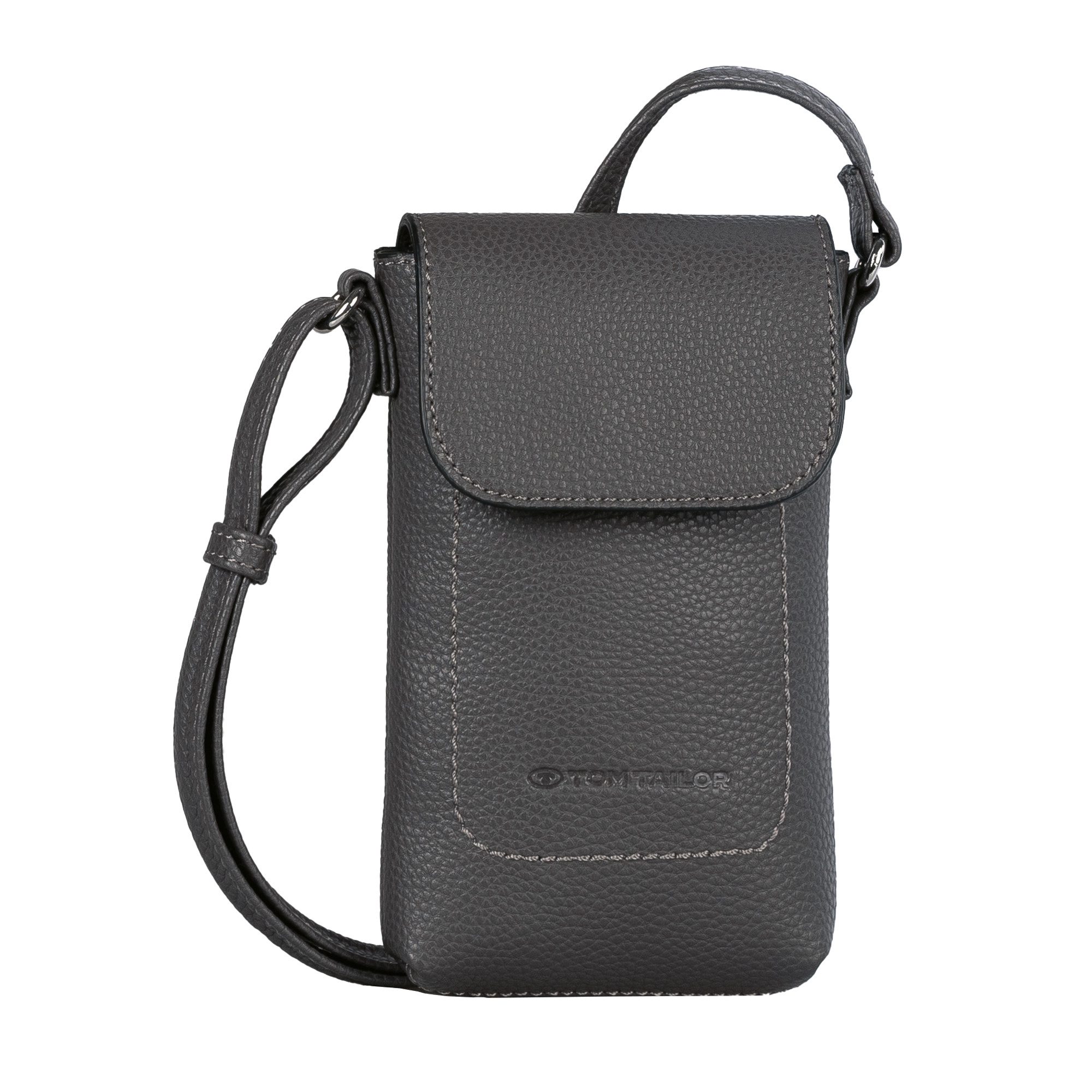 TOM TAILOR Handytasche Elis, aus weich gekörntem Lederimitat auffällige Ziernaht und feinem Logo