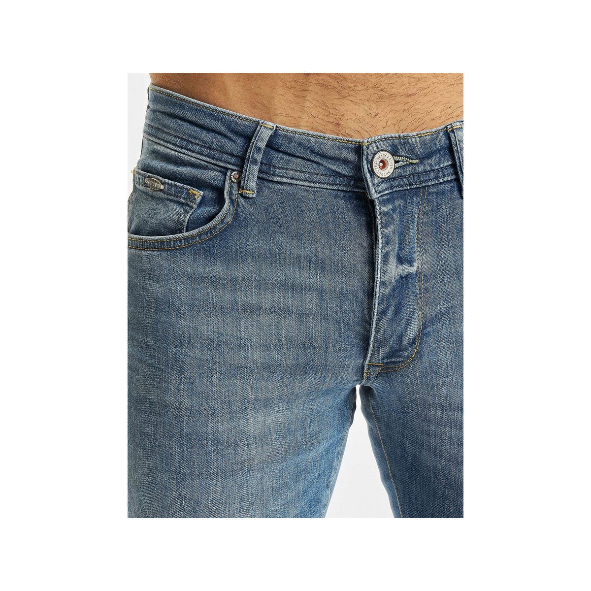 Industries (1-tlg) blau 5-Pocket-Jeans Petrol