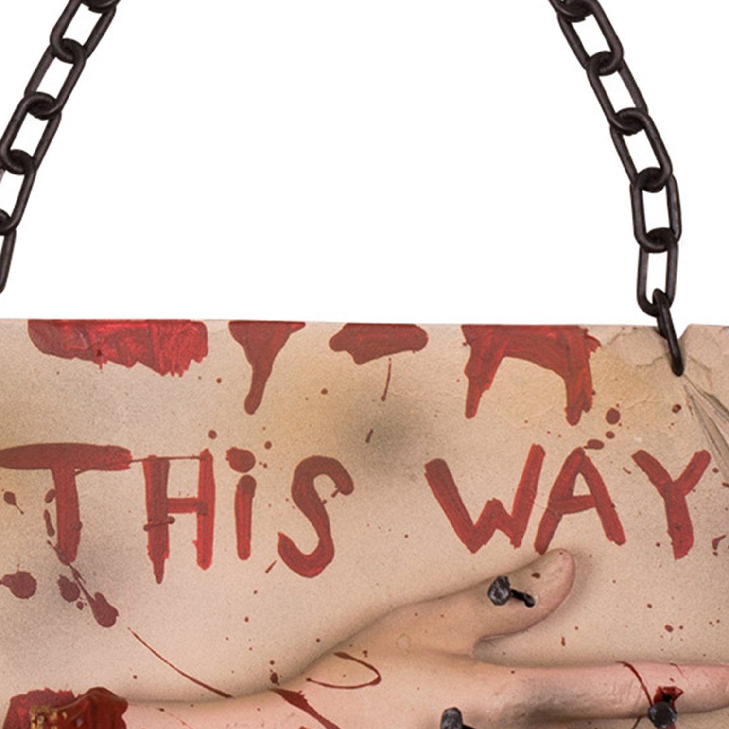 Boland Dekoobjekt Halloween Wegweiser 'This way' - Abgehackte Hand