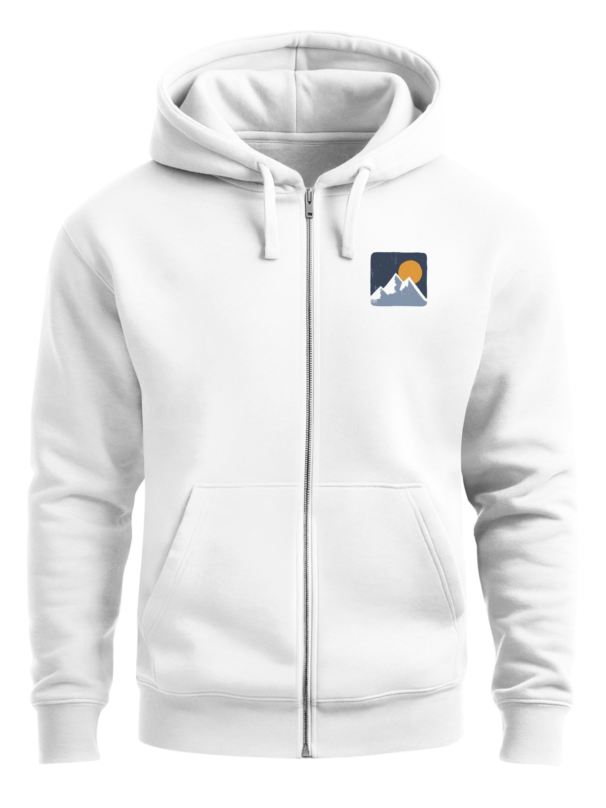 Neverless Sweatjacke Herren Sweatjacke Backprint Nature Lover Go Outside Zipjacke