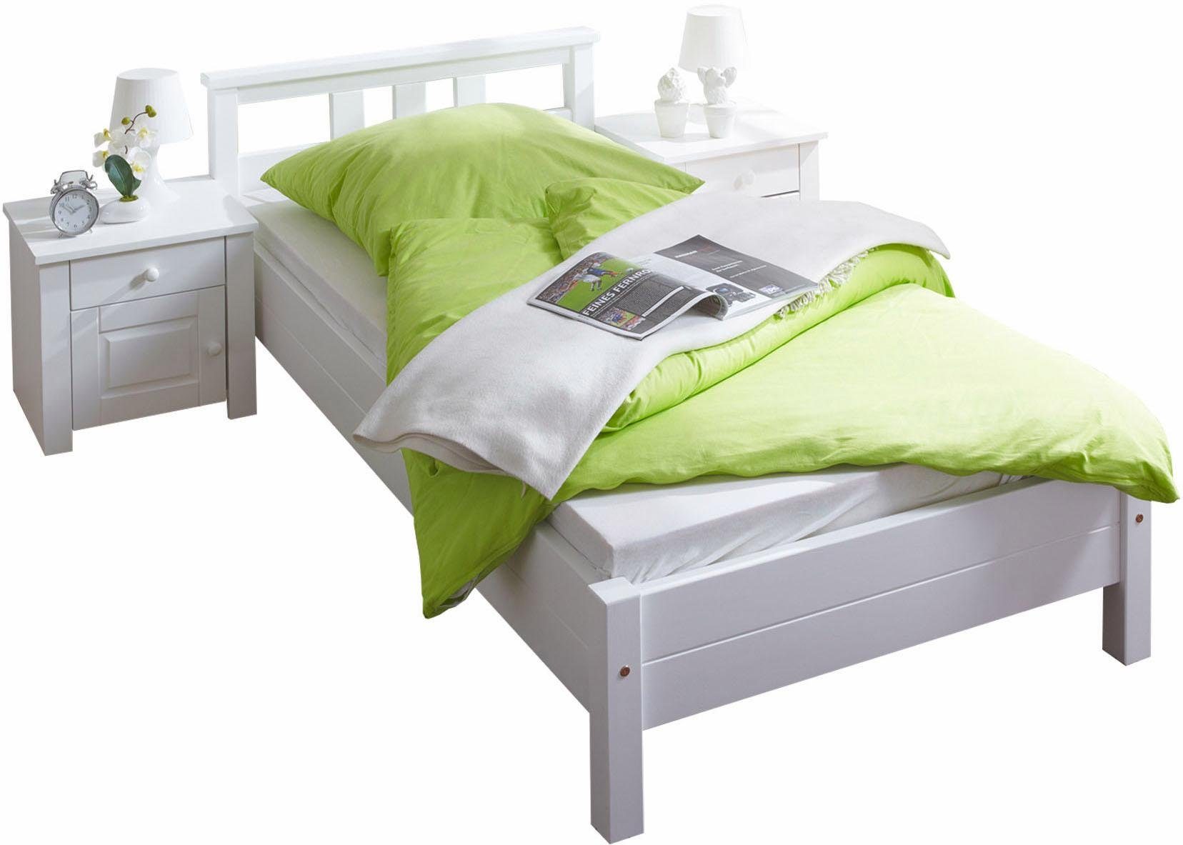 Ticaa Futonbett Merci, Einzelbett, aus Kiefer Massivholz, inkl. Rollrost