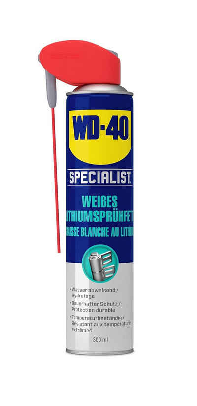 WD-40 Schmierfett Specialist Weißes Lithiumsprühfett Smart Straw 300, 300 ml, (1-St)