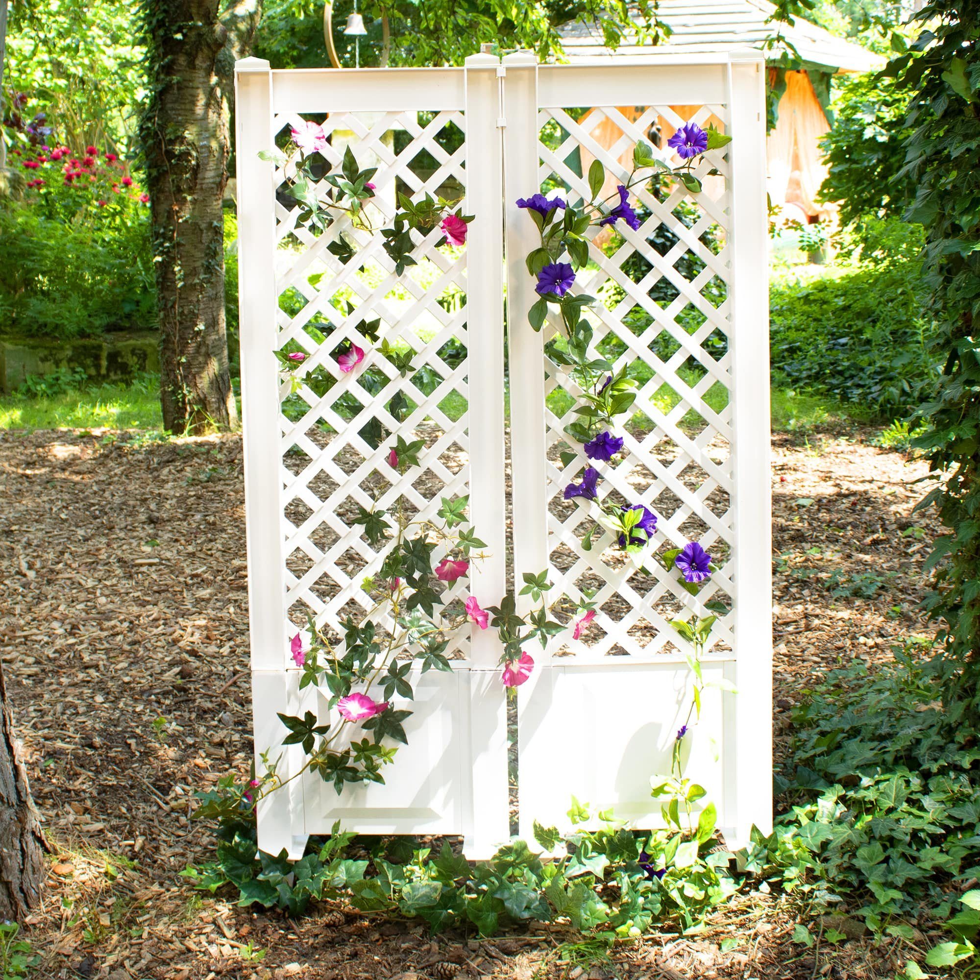 NYVI Spalier Spalier mit Erdspießen NYVIGreen 140x43 cm 2er Set, 2 St., Rankhilfe aus Kunststoff, Pflegeleicht, Steckmontage ohne Werkzeug