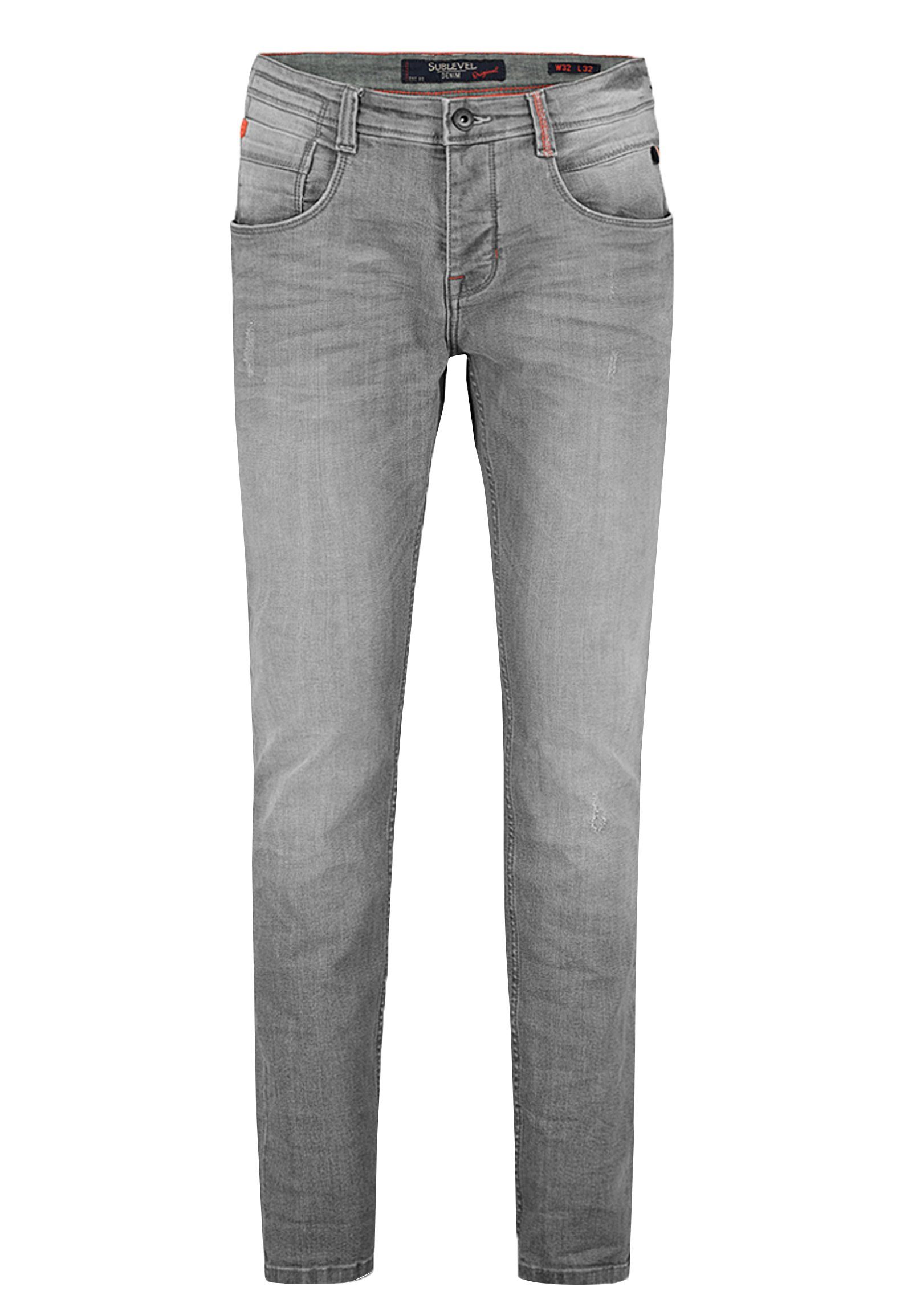 SUBLEVEL Slim-fit-Jeans Sublevel Herren Jeans Hose Basic Stretch Jeanshose Regular Slim Denim