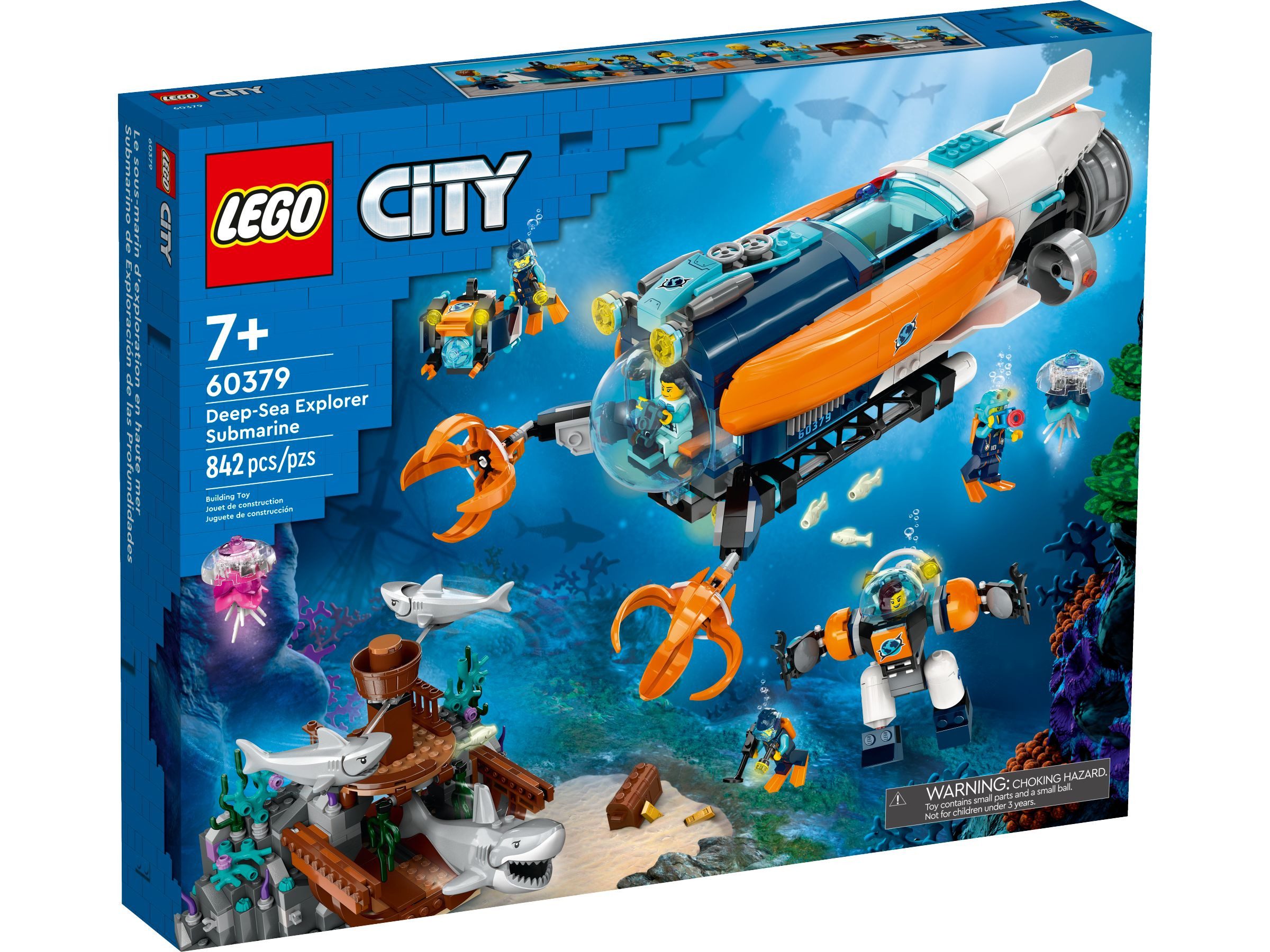 LEGO® LEGO® City 60379 Forscher-U-Boot Konstruktionsspielsteine, (842 St) günstig online kaufen