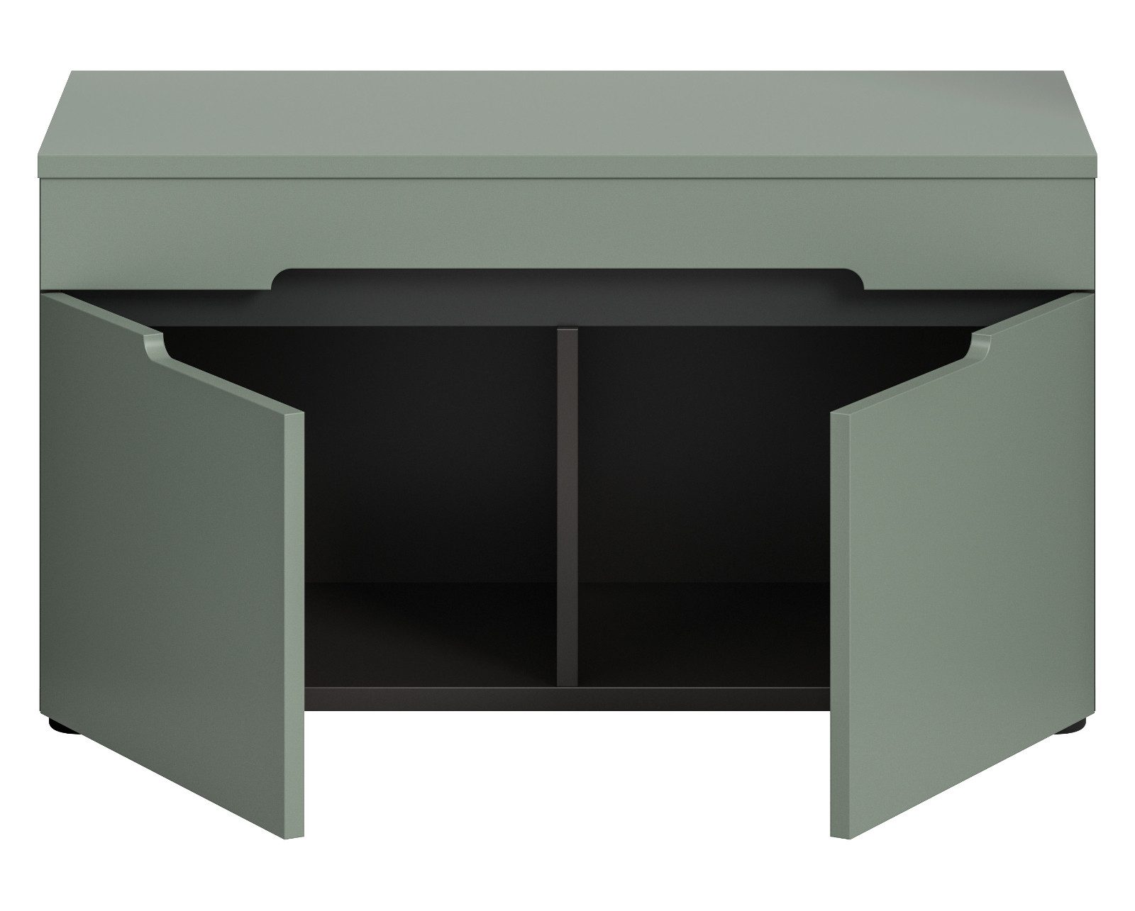 Inn.Furn Schuhbank Cooper (Garderobenbank in Salbei Grün und Basalt Grau, 80 x 45 cm), mit Soft-Close-Funktion