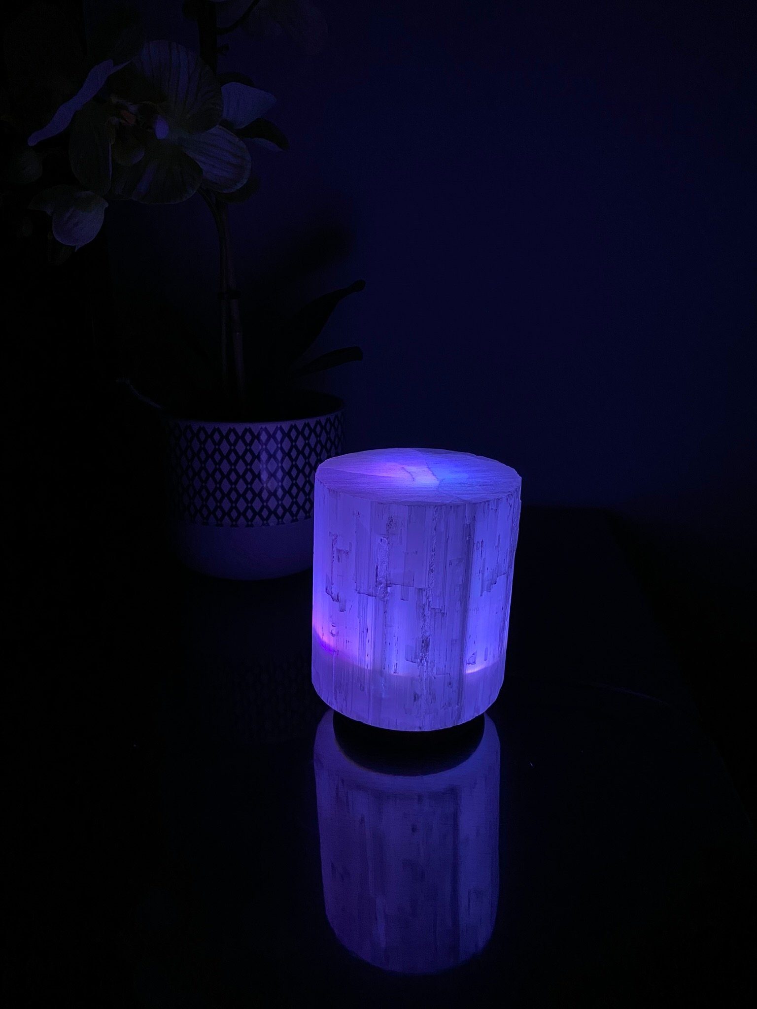 Tischlampe Nachttischlampe Lampe Selenite Kristall Farbwechsel lampe LED Heimtex tischleuchte Turm