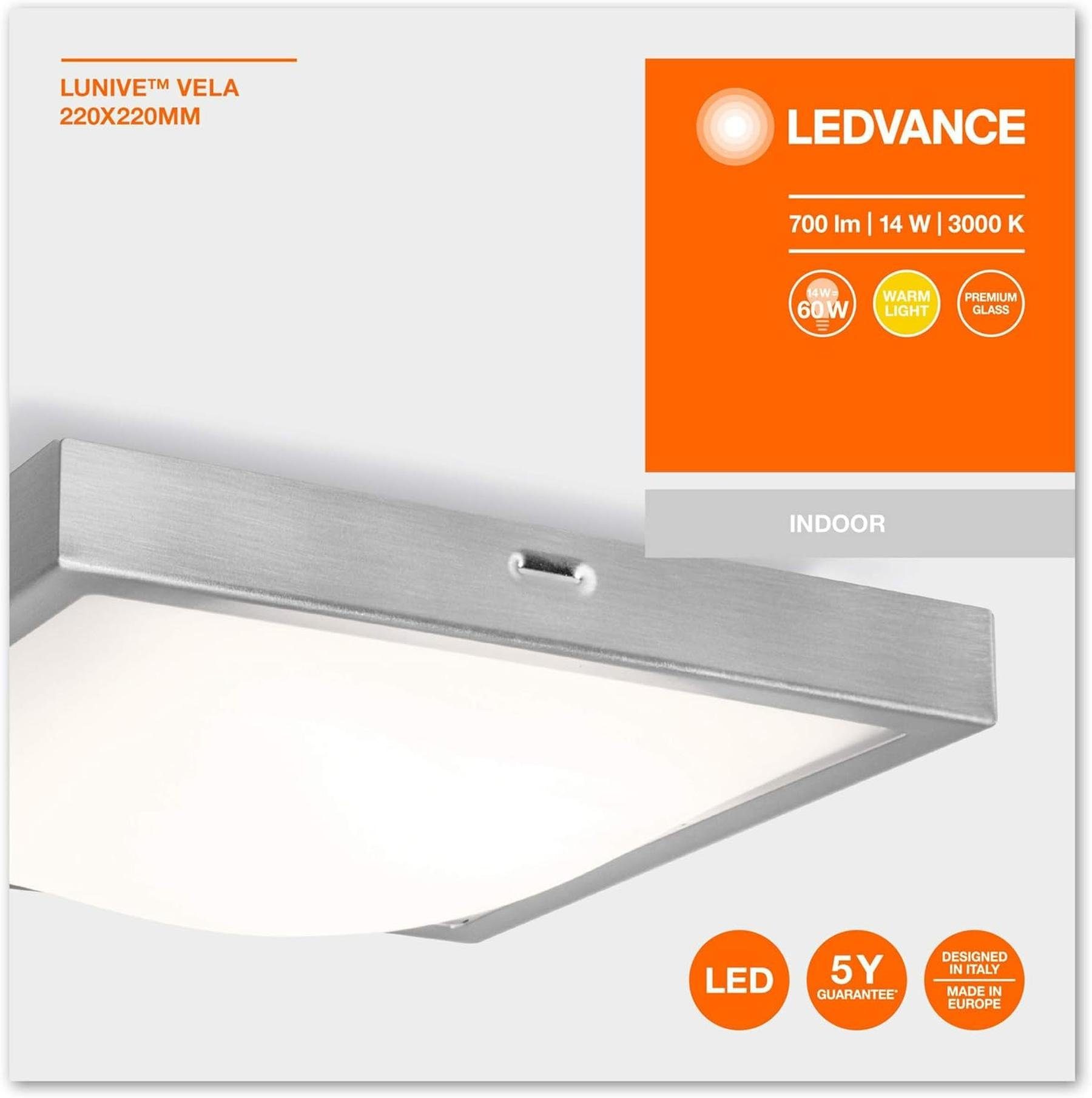 Ledvance Wandleuchte LEDVANCE LED Energieeffizient Warmweiß, und Wand- Deckenleuchte