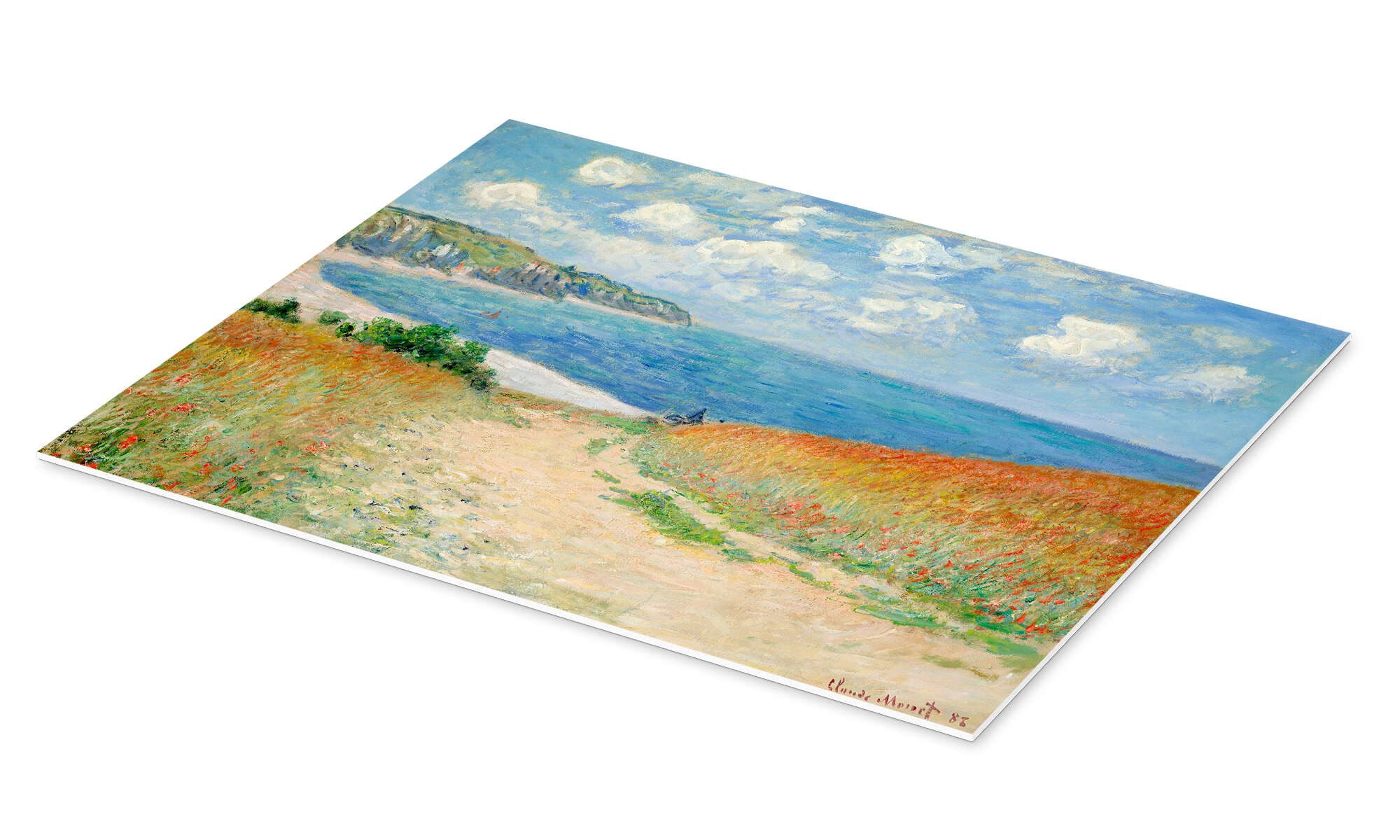 Posterlounge Wandbild Strandweg durch den Weizen bei Pourville, Claude Monet, erhältlich als Poster, Leinwandbild, Wandsticker oder Acrylglasbild – Bild 2 von 5