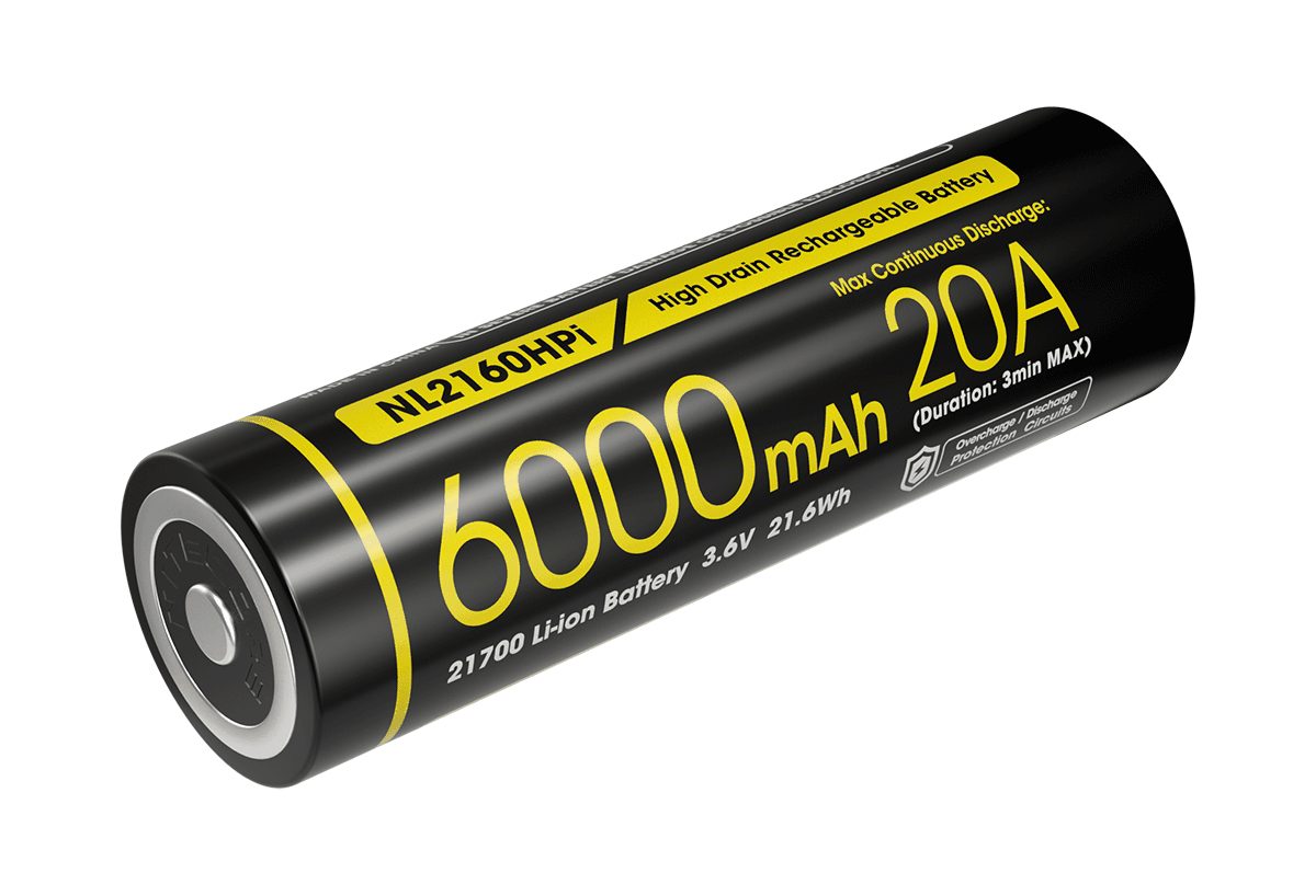 Nitecore Li-Ion Akku Typ 21700 - 6000mAh - NL2160HPi Akku 6000 mAh (1 St)