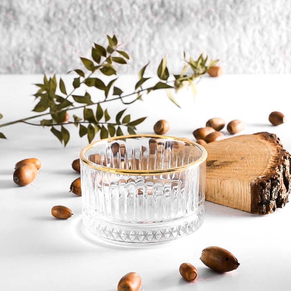 Snackschale Elysia Snackschale, 4-fach, 230 cc, Gold transparent