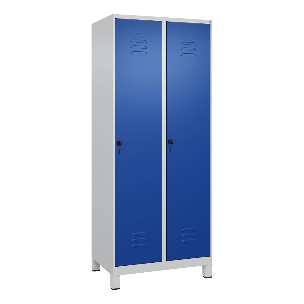 C+P Garderobenschrank Garderobenschrank Classic Plus, Abteilbreite 40 cm, mit Füßen Fußteile verzinkt, erhöhter Korrosionsschutz