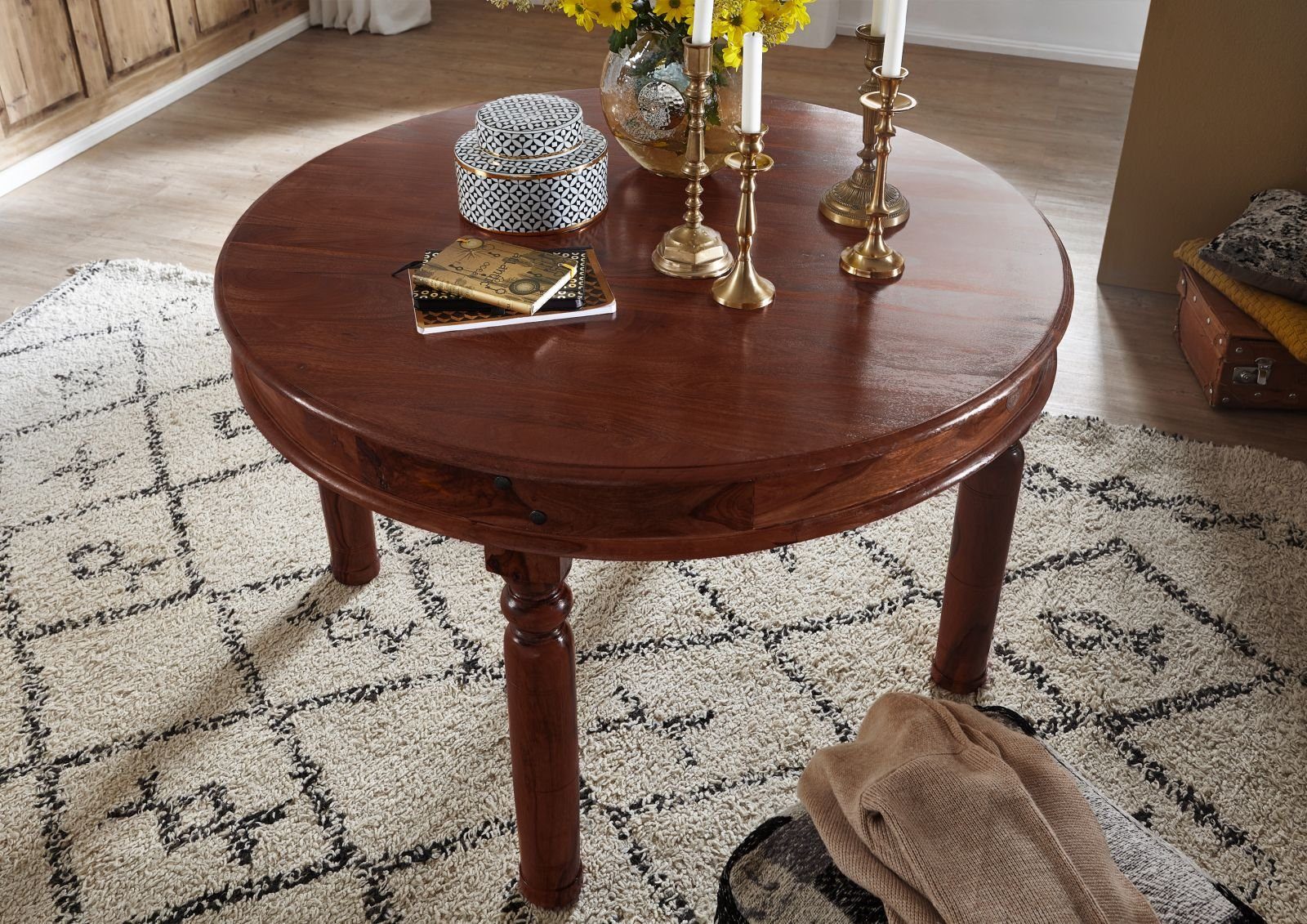 Massivmoebel24 Esstisch OXFORD (Massivholz, Massivholztisch), Esstisch rund günstig online kaufen