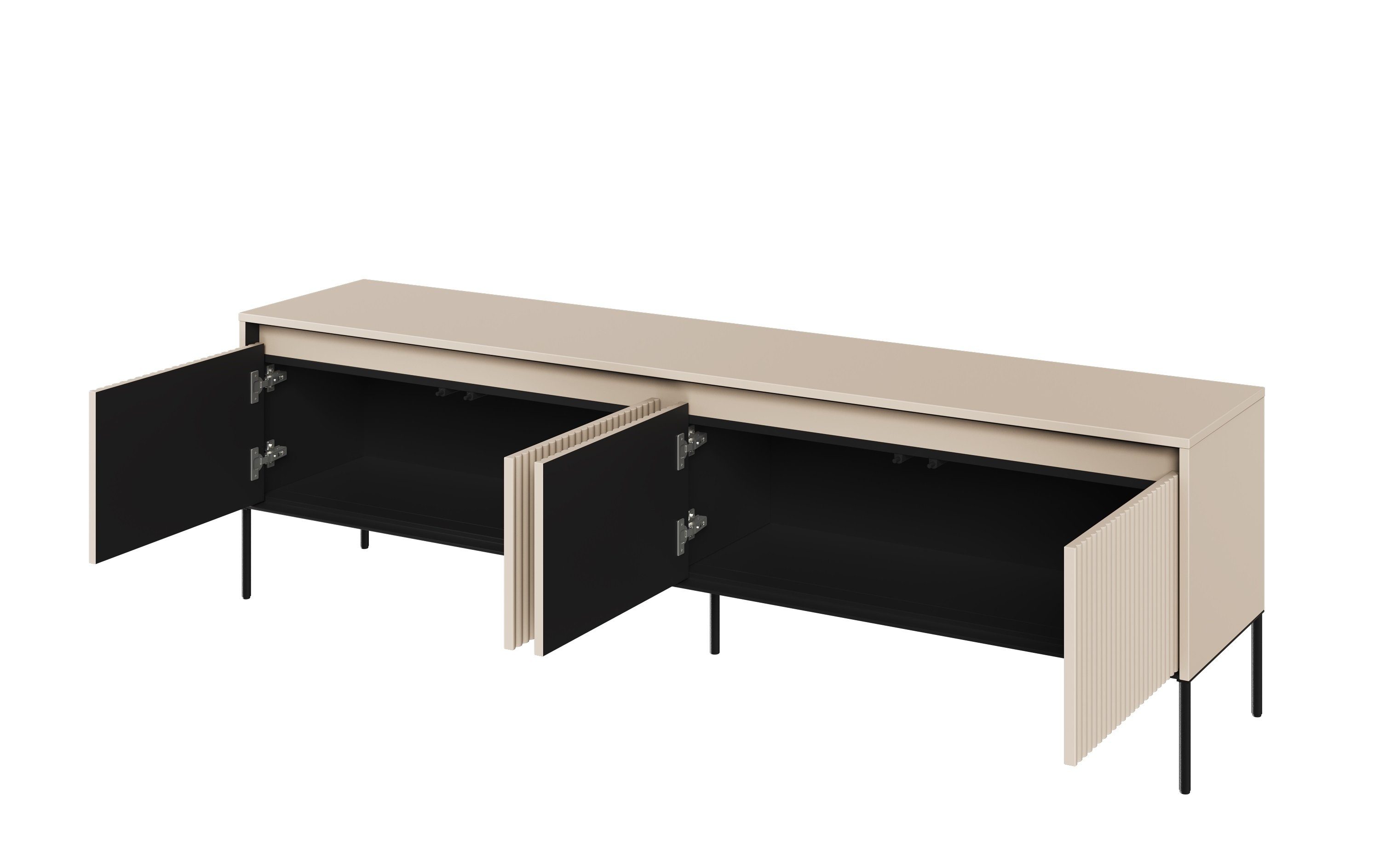 Compleo TV-Schrank FLORE, TV-Tisch, 4 Türen, Modern Wohnzimmer