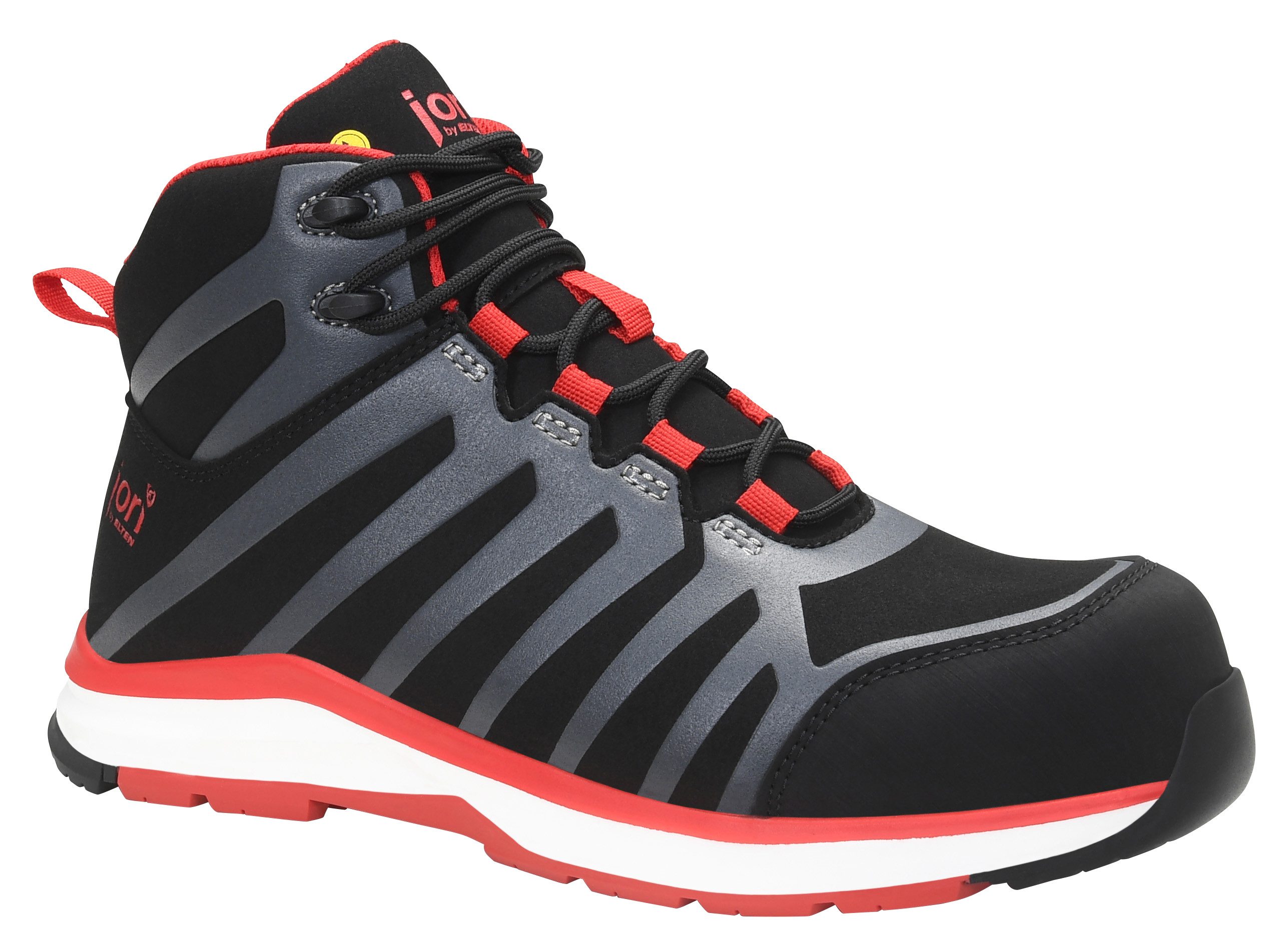 ELTEN jo_RAPID black-red Mid ESD S3S Sicherheitsstiefel (Schuhkarton, Paar)