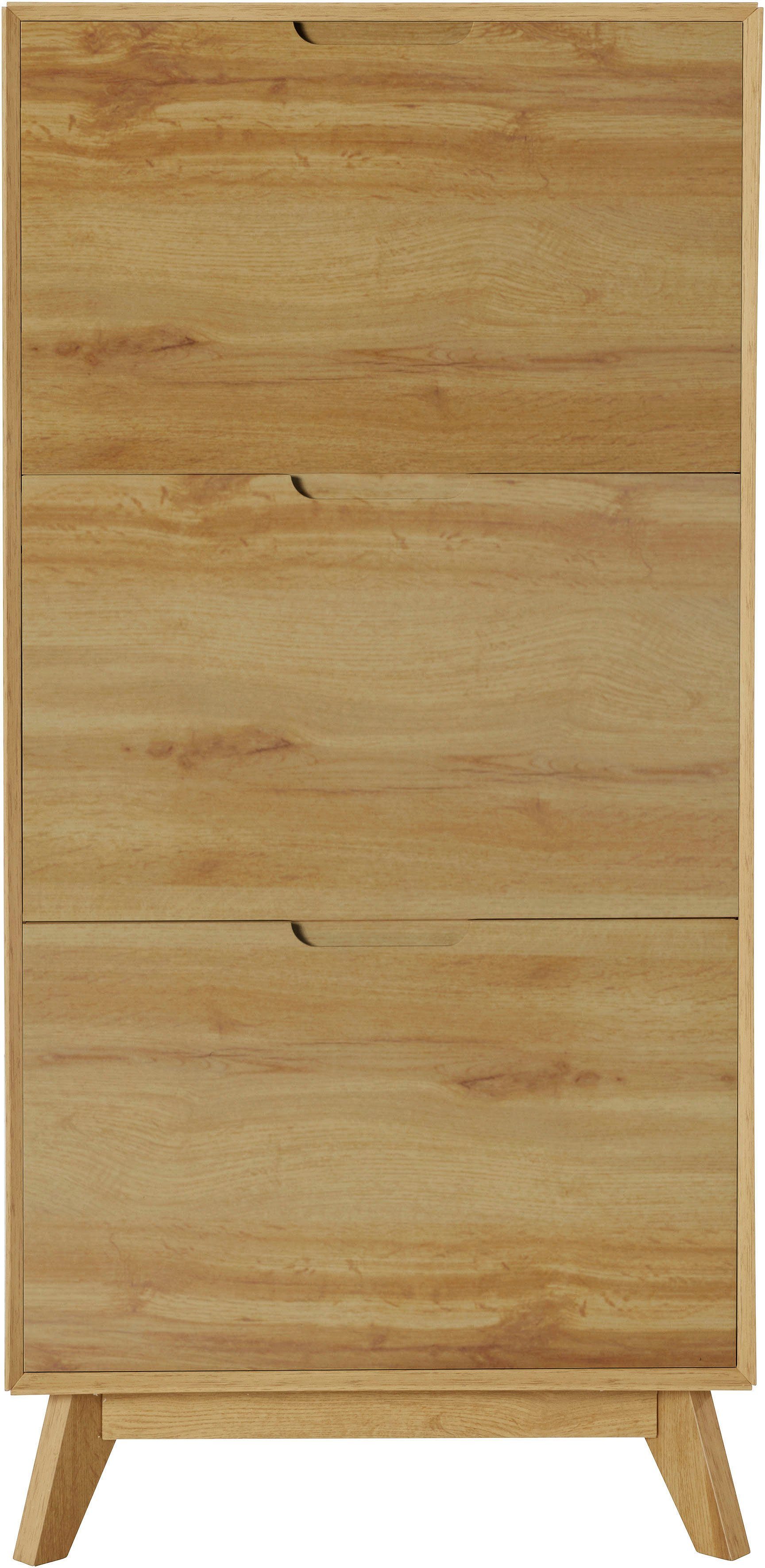 OTTO home Schuhschrank Pandrup mit 3 Klappen, ca. 5 Paar Schuhe pro Klappe, Höhe 125 cm