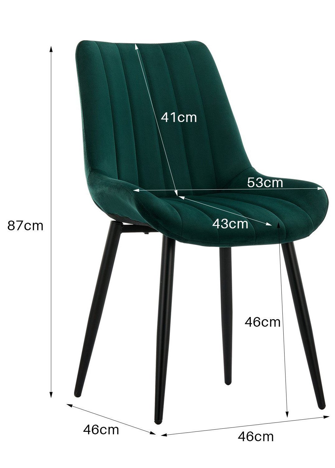 Ofcasa Esszimmerstuhl Küchenstühle (2er Set), Samt günstig online kaufen