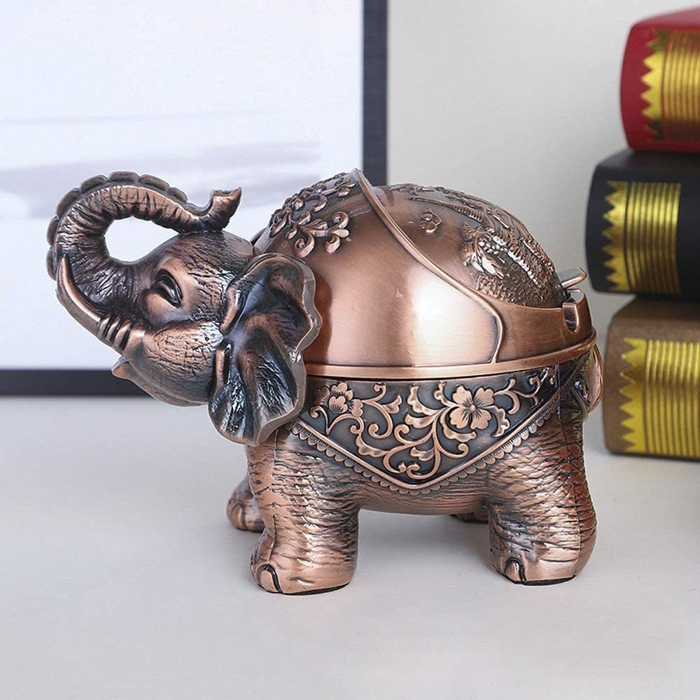 Jormftte Aschenbecher, Deckel-Elefanten-Form mit Elefant Aschenbecher
