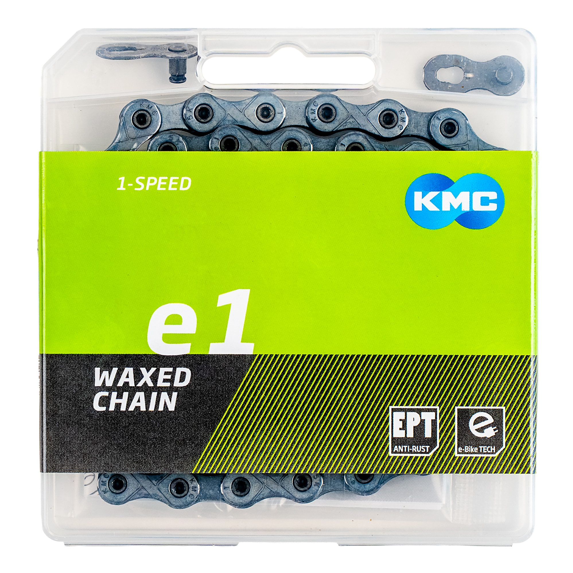 KMC Fahrradketten Kette KMC e1 EPT WAXED für Nabenschaltung 1/2 x 3/32" schmal 110 Glie