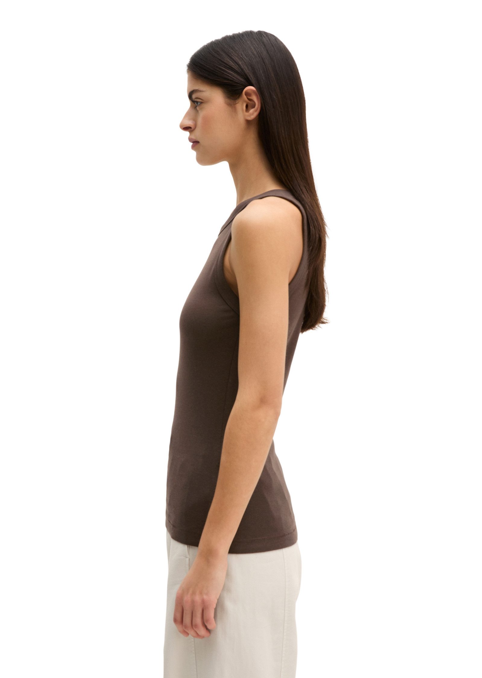 Marc O'Polo T-Shirt aus Organic-Cotton-Rib-Jersey günstig online kaufen
