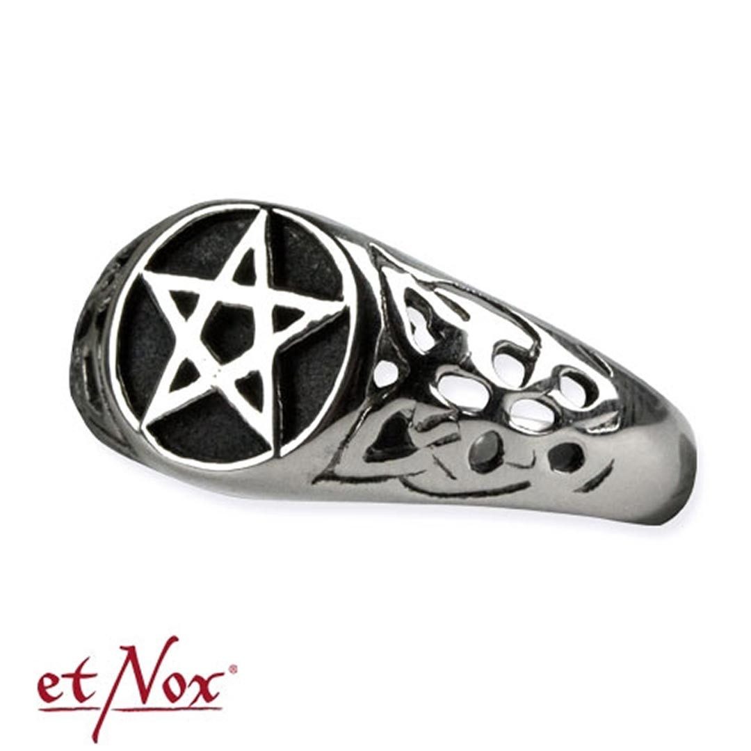 etNox Fingerring Pentagramm Ring