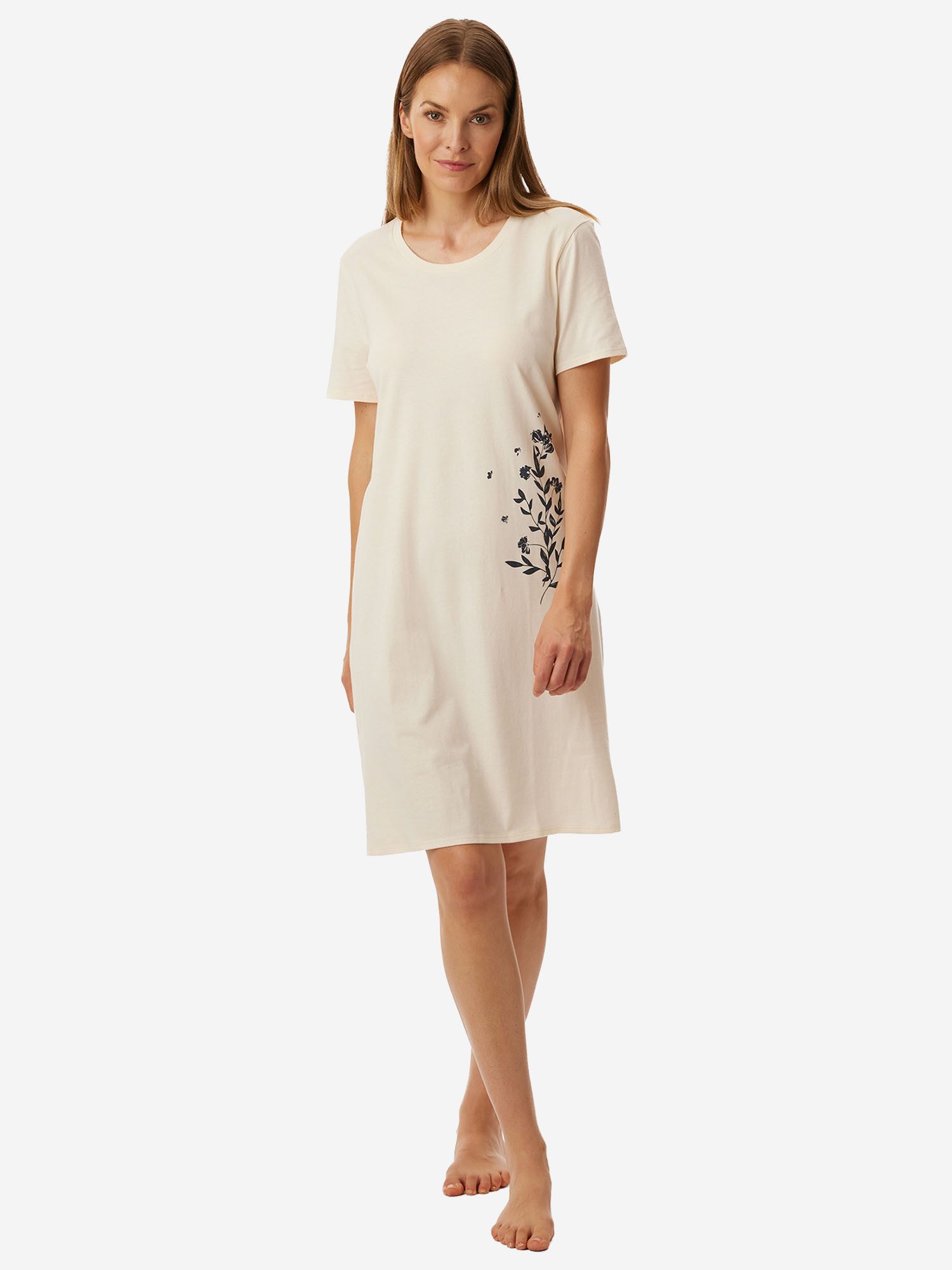 uncover by SCHIESSER Nachthemd Nightwear - kurzarm Schlafkleid, Nachtkleid, Schlafhemd
