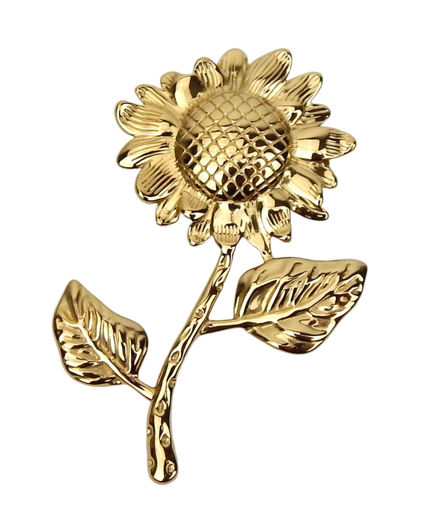 Ella Jonte Brosche, gold Blume – Elegant gestaltete Anstecknadel aus Edelstahl