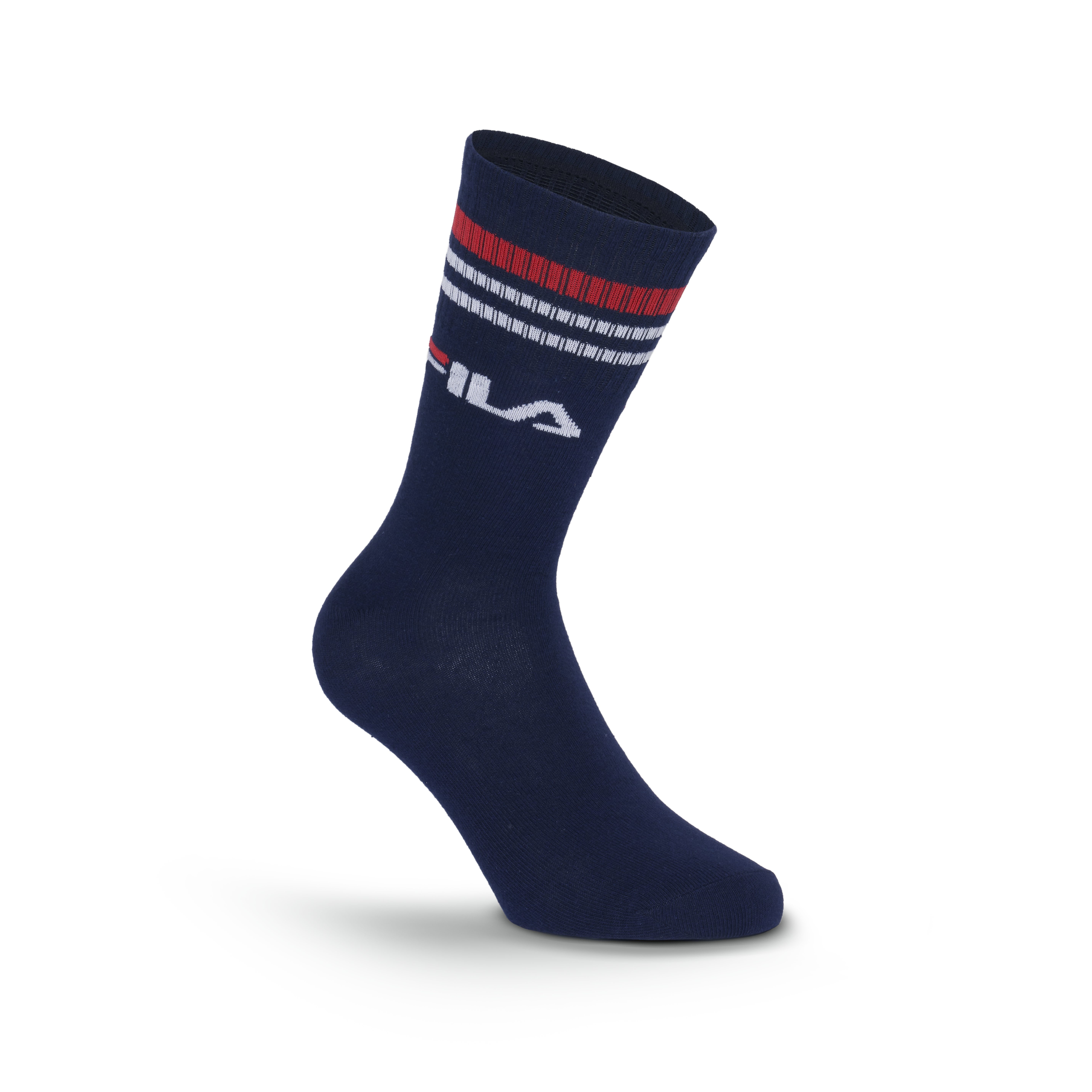 Fila Socken (3 Paar) breites Rippenbündchen, Logoschriftzug, Cotton-Mix – Bild 3 von 5