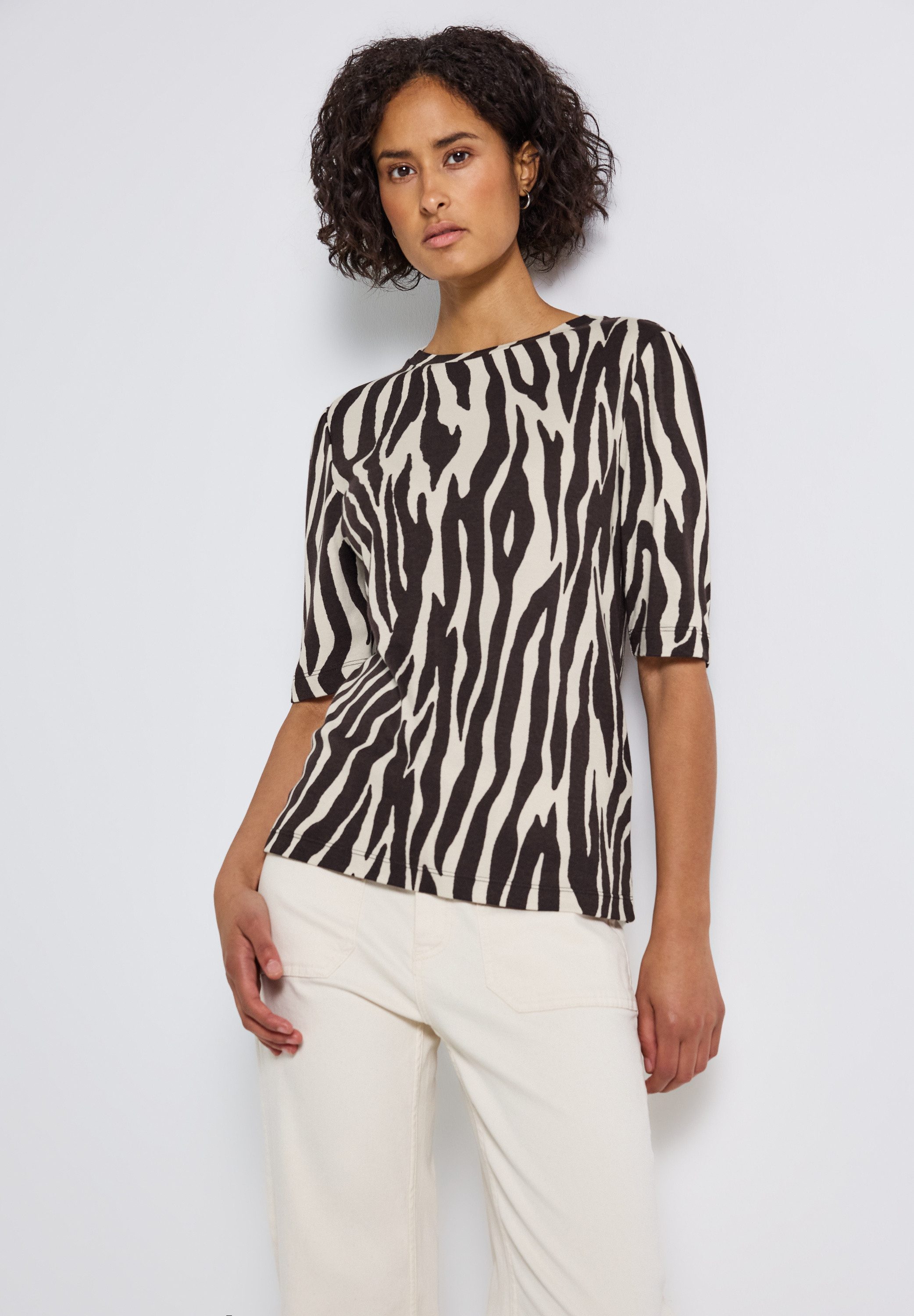 STREET ONE Print-Shirt mit Animal-Print günstig online kaufen