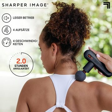 Sharper Image Massagepistole Powerboost Move, mit 4 Aufsätzen