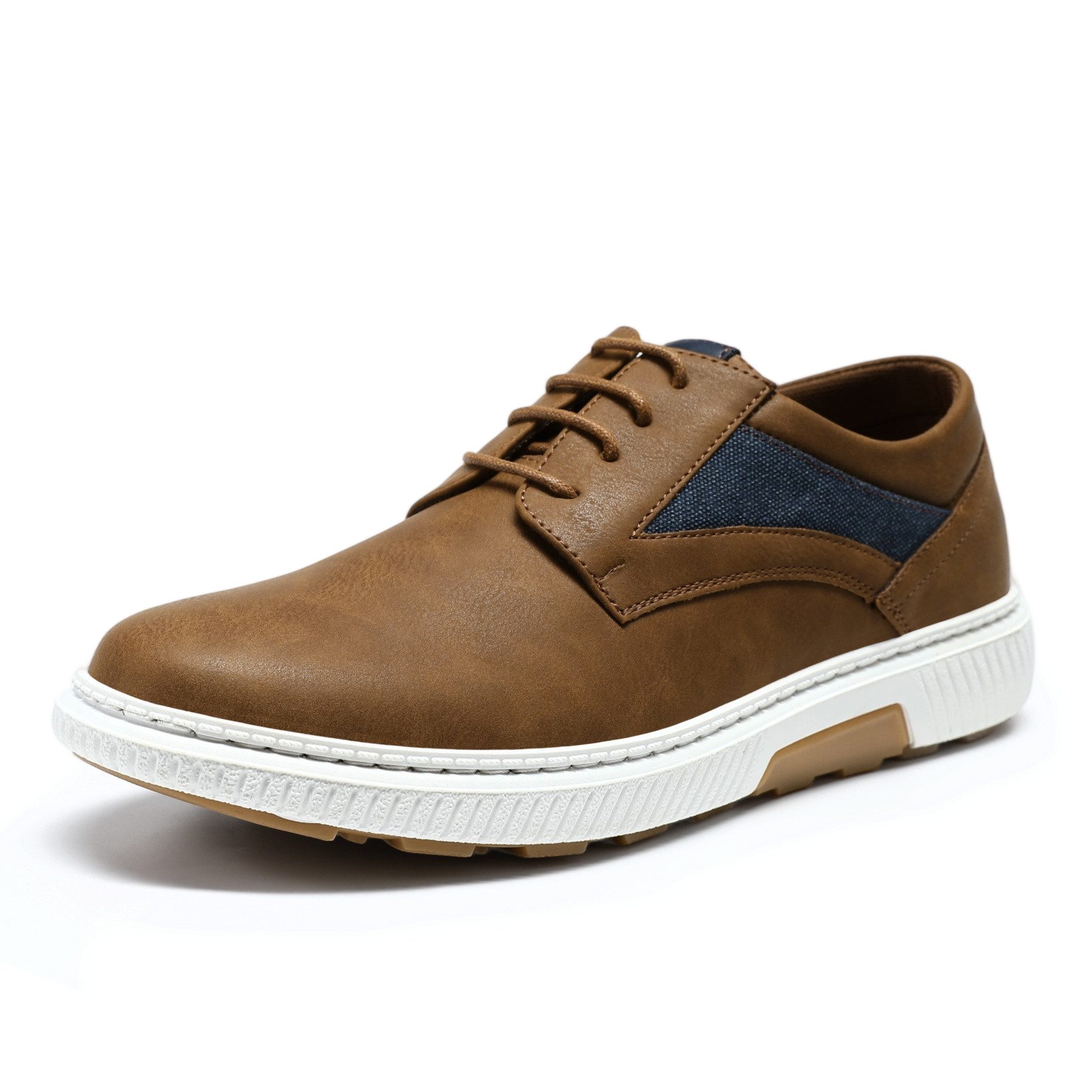 Allthemen Schnürschuh Herren Schnür-Halbschuhe im Kontrastlook Casual Freizeitsneaker