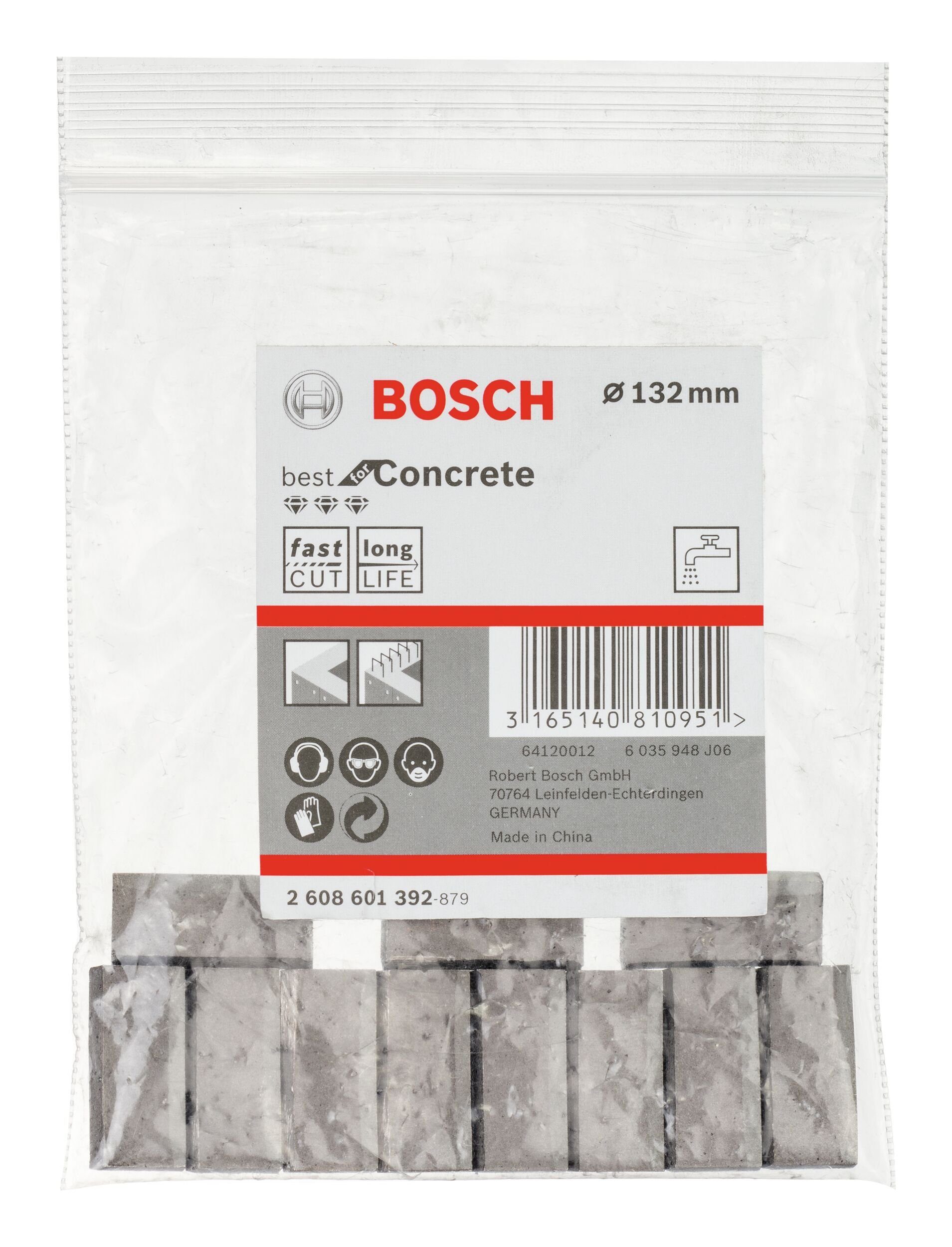 Concrete Segmente 1/4" Best f. BOSCH for Diamantbohrkronen 11 UNC Bohrkrone, 1