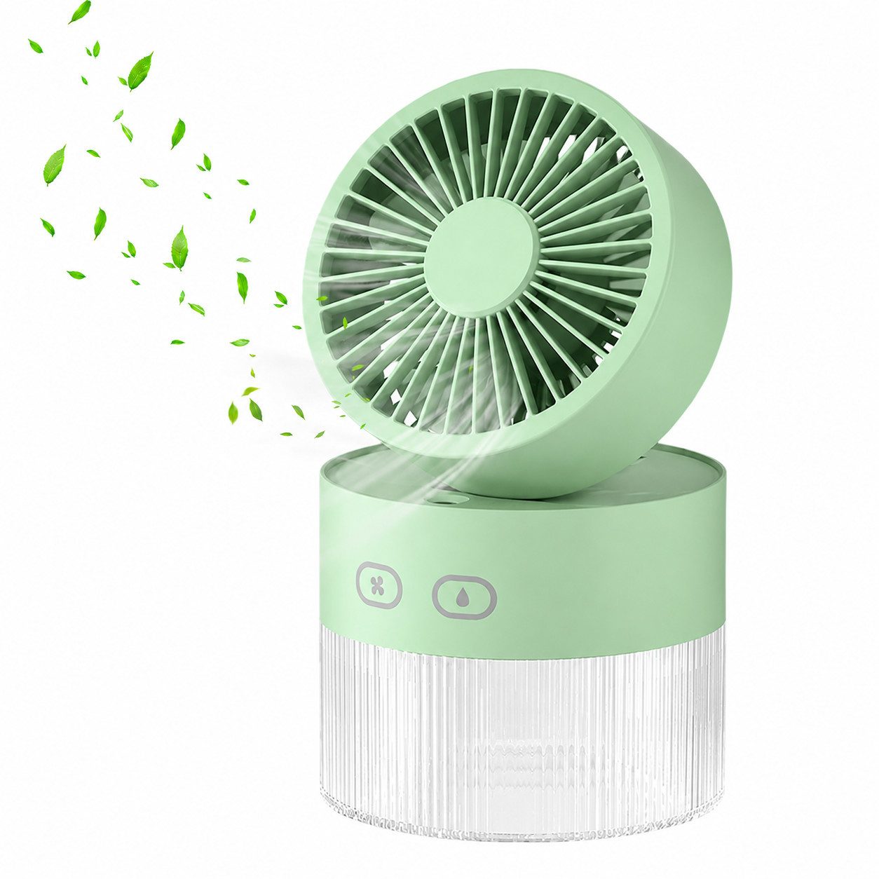 nsihing Handventilator 3-in-1 persönlicher Kühlventilator & Luftbefeuchter,mit LED-Nachtlicht, Kompakter USB-Tischventilator für Büro, Schlafzimmer & kleine Räume