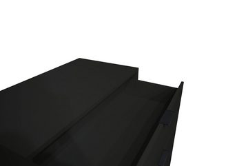 möbelando Kommode Boulder, Moderne Kommode aus Spanplatte in Anthrazit Matt Lack mit 4 Schubkästen. Breite 81 cm, Höhe 87 cm, Tiefe 45 cm