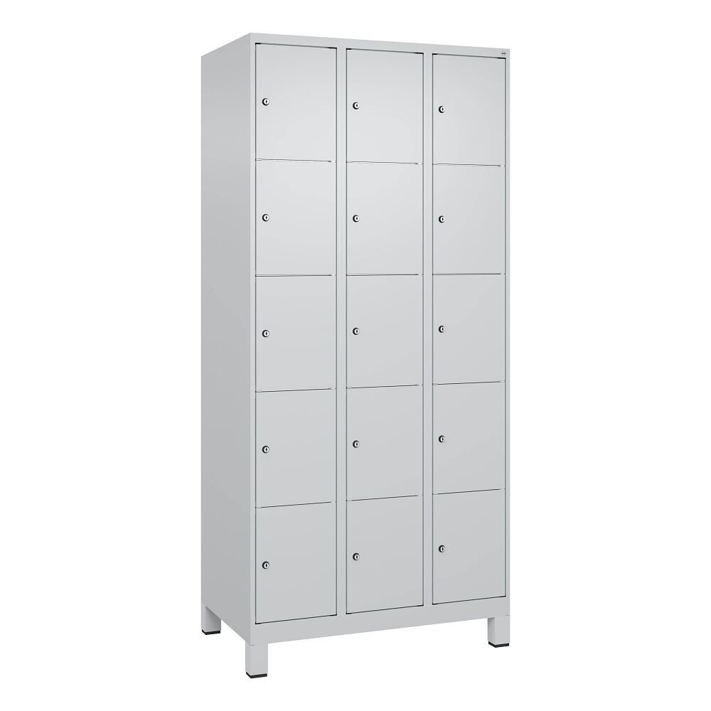 C+P Garderobenschrank Fächerschrank Classic Plus, 5 Fächer übereinander, Abteilbreite 30 ... Geeignet für Kindergärten, Schulen und Vereine
