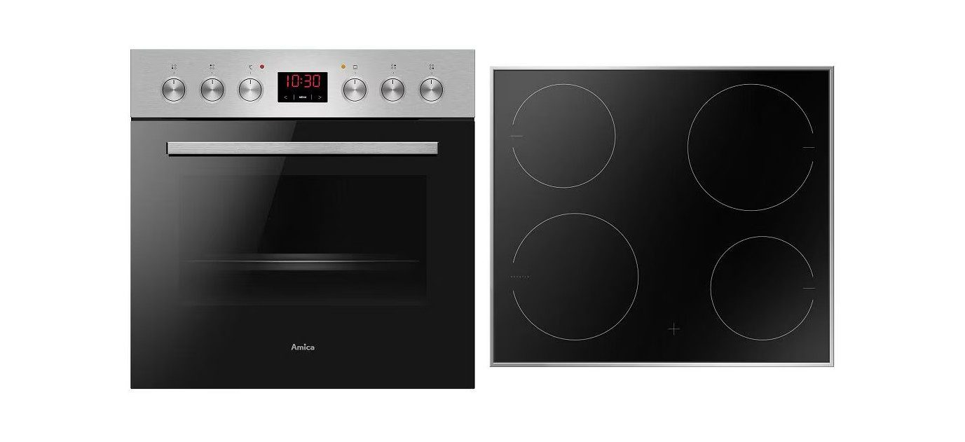 Amica Elektro-Herd-Set EHI 935 611 E Einbauherd-Set, Indiuktionskochfeld, 59,5 cm breit, 65 L