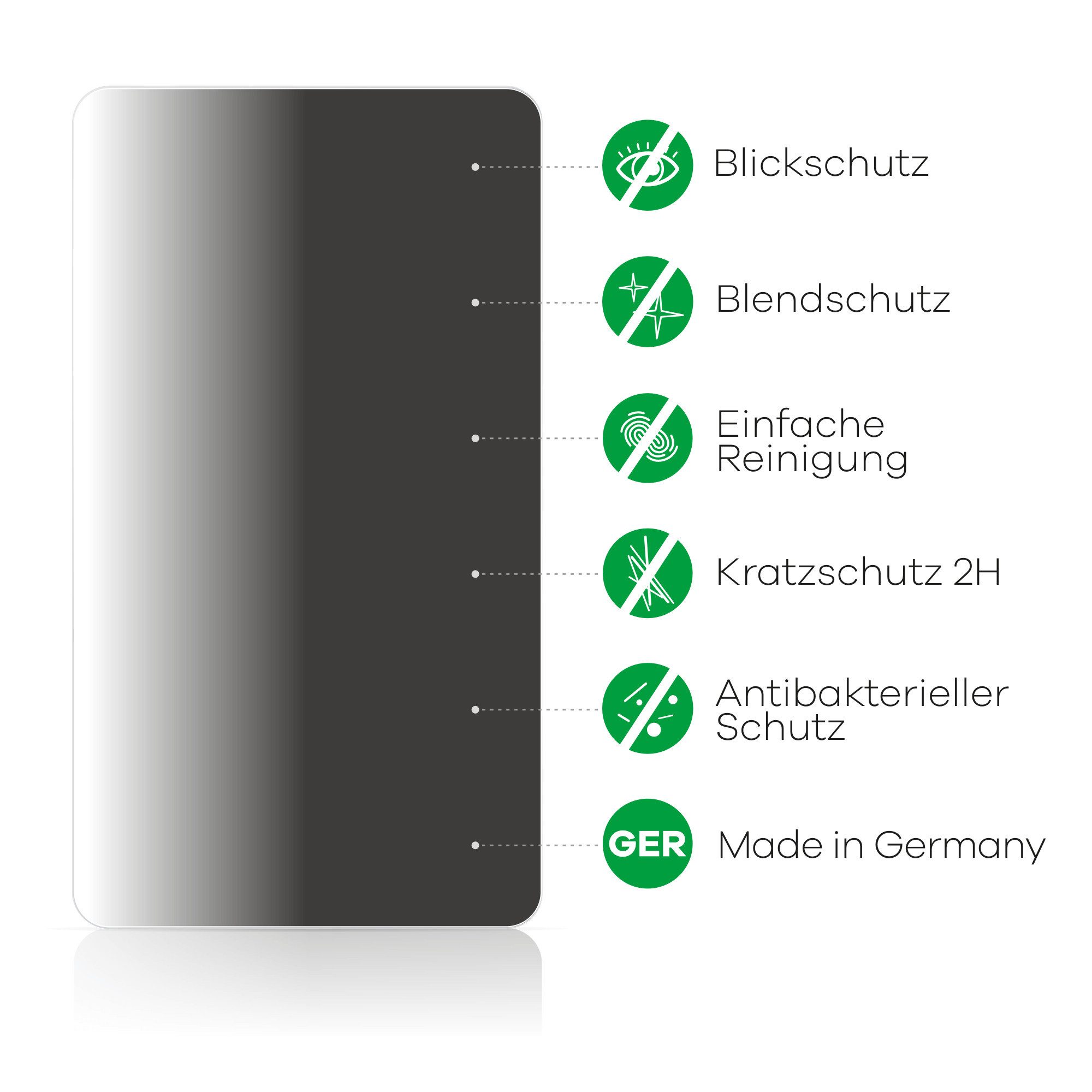 upscreen Displayschutzfolie Blickschutzfilter für HP Z4N74AA, Anti-Spy Privacy Filter Sichtschutz Blickschutzfilter Blaulicht-Schutz
