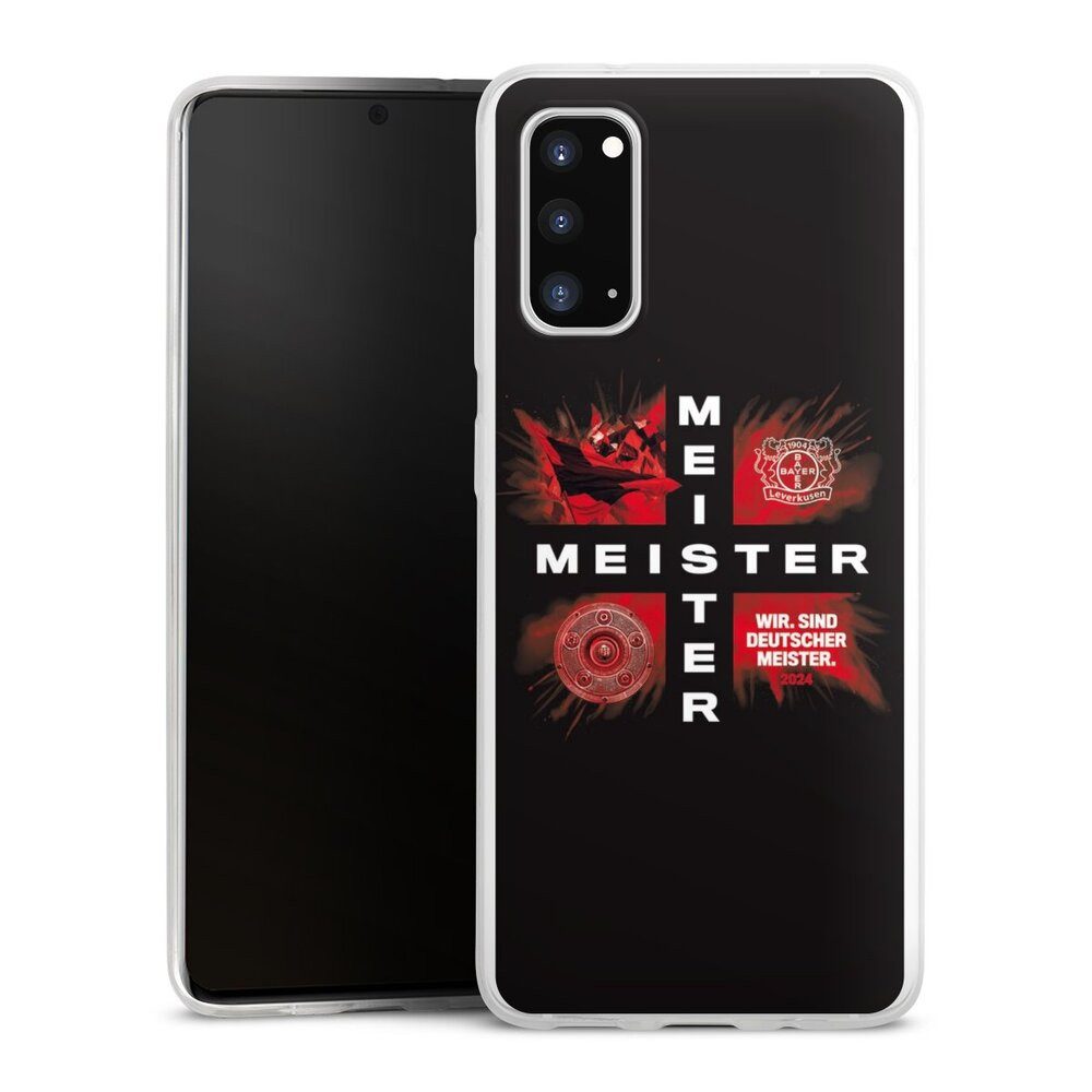 DeinDesign Handyhülle Bayer 04 Leverkusen Meister Offizielles Lizenzprodukt, Samsung Galaxy S20 Slim Case Silikon Hülle Ultra Dünn Schutzhülle