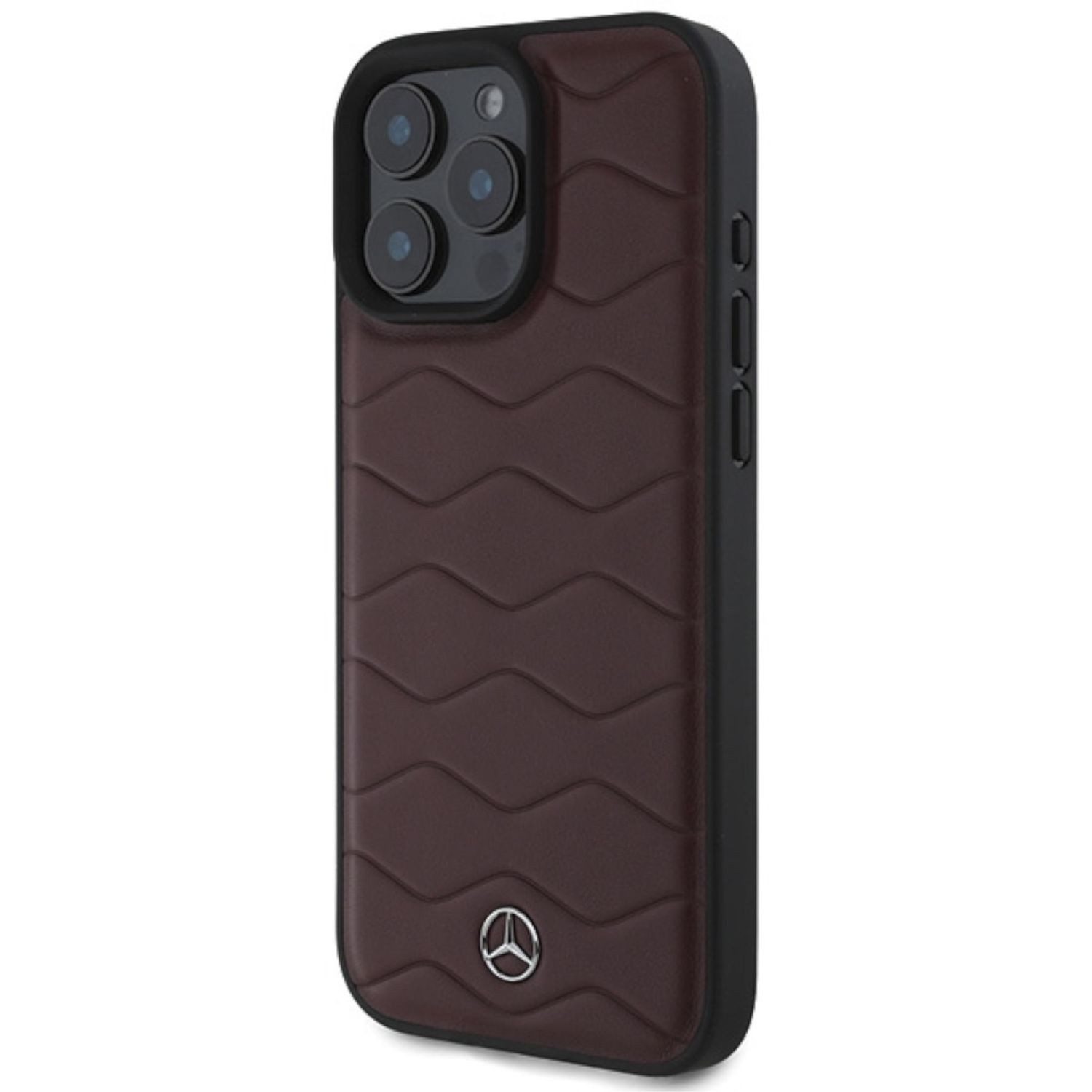 Mercedes Smartphone-Hülle Mercedes Apple iPhone 16 Pro Max Hardcase Schutzhülle Waves Leather