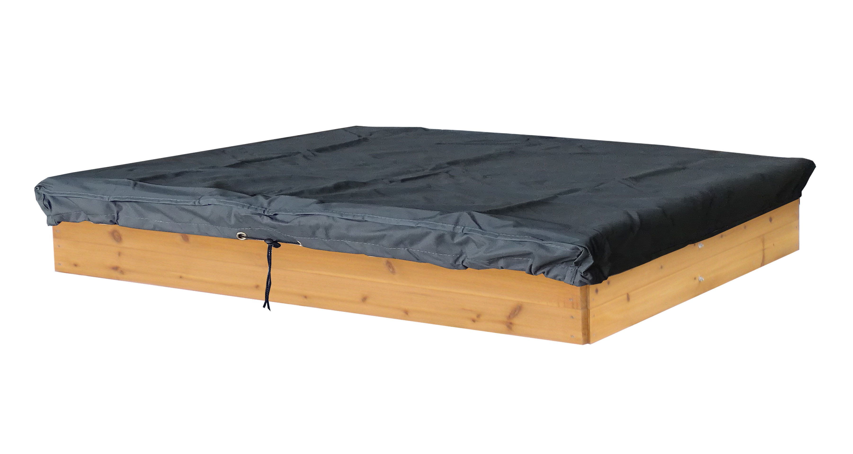 Quick Star Sandkasten-Abdeckplane Sandkasten Abdeckung 120x120cm, Mit Kordelzug und versiegelten Nähten