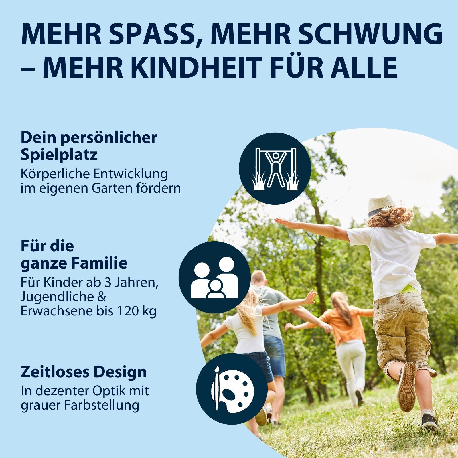 Hudora Turnreck Vario Outdoor/Garten, Reckstange, Turnstange für Kinder & Erwachsene, höhenverstellbar
