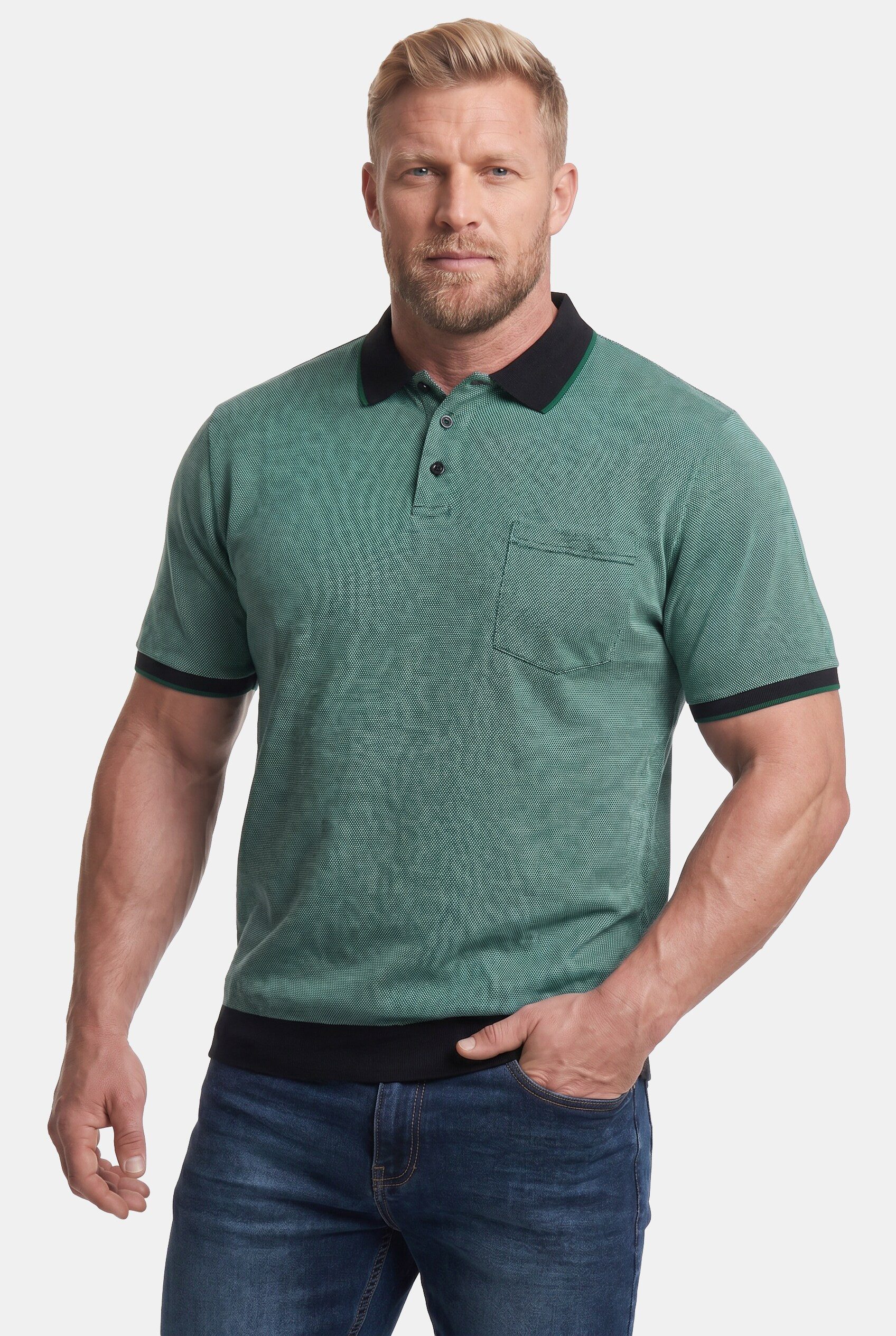 Poloshirt Poloshirt Halbarm Bauchfit Piqué