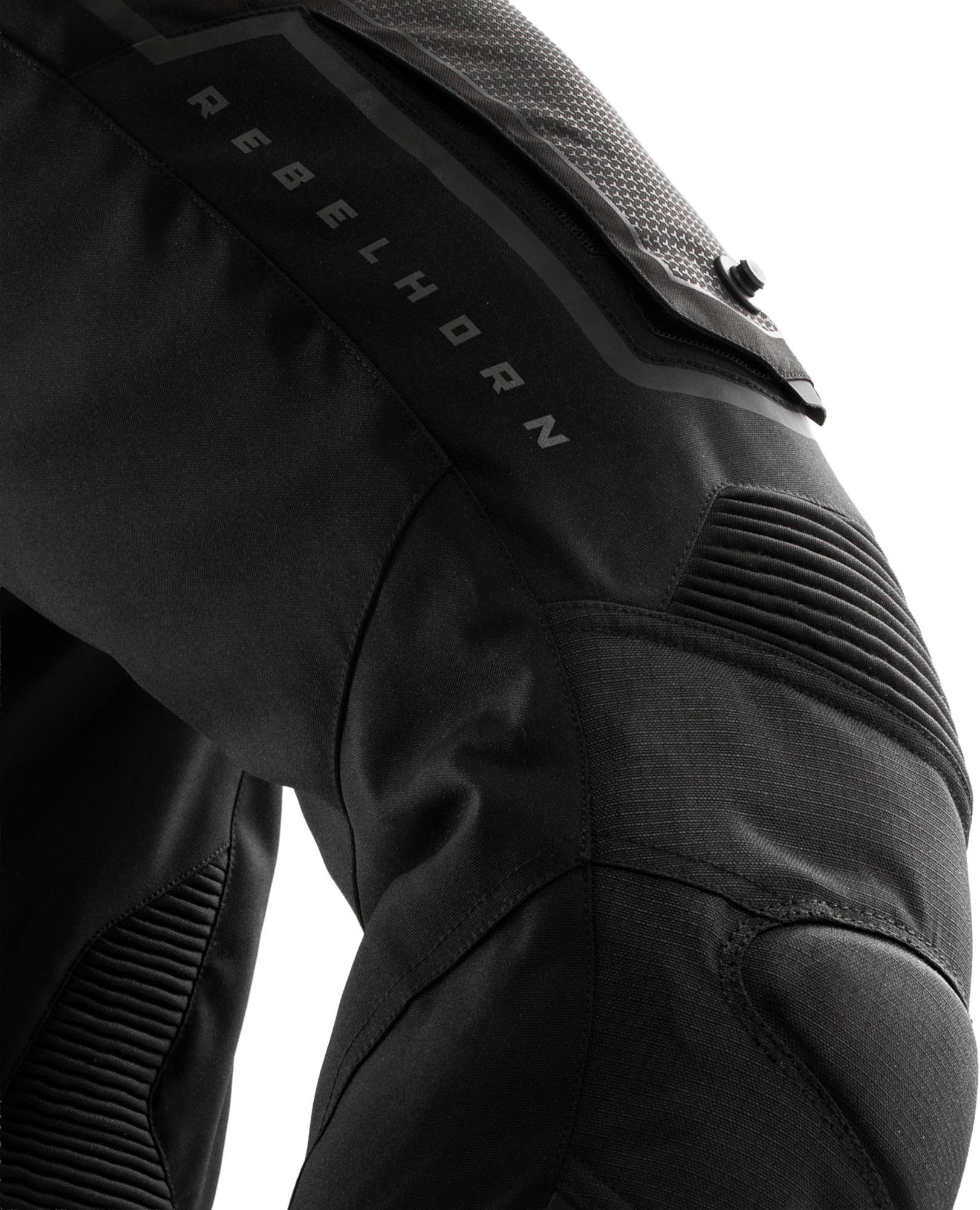 Rebelhorn Motorradhose Borg 2 wasserfeste Motorrad Textilhose Verbindungsreißverschluss,Hüftprotektoren enthalten,Knieprotektor