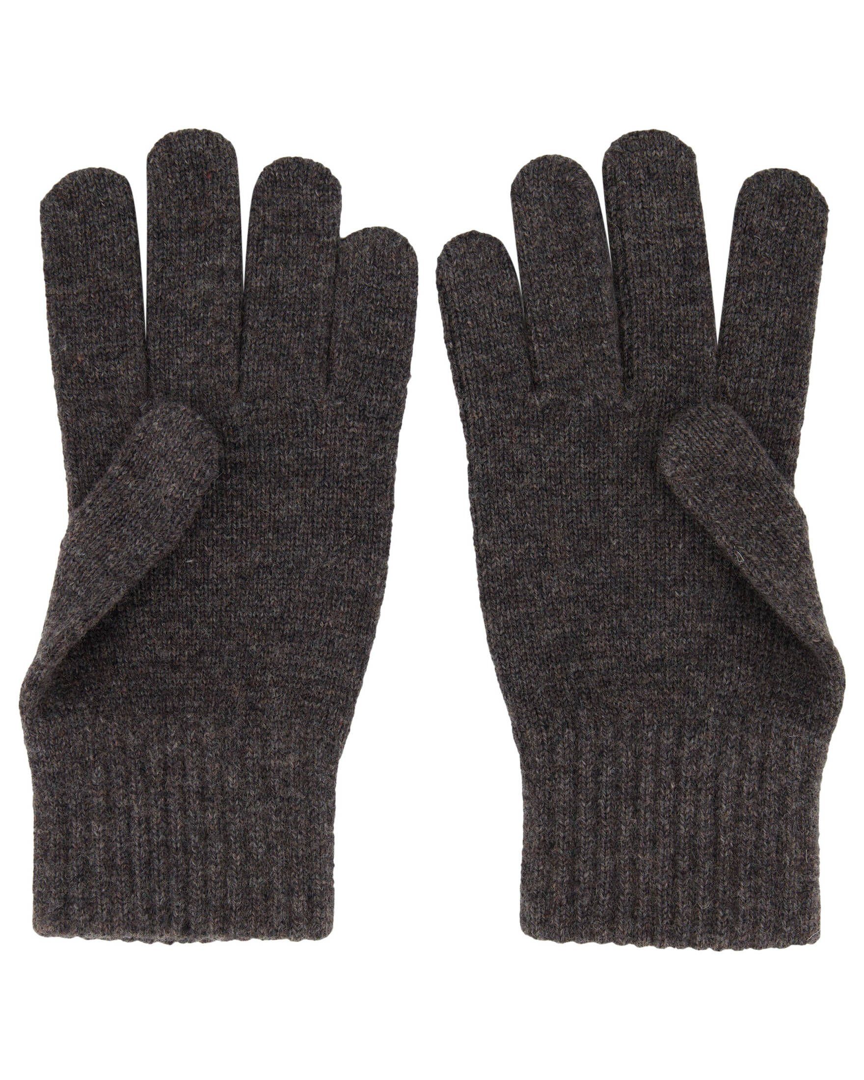 anthrazit 3 HUGO Handschuhe WAFF Wolle Strickhandschuhe mit (201) Herren