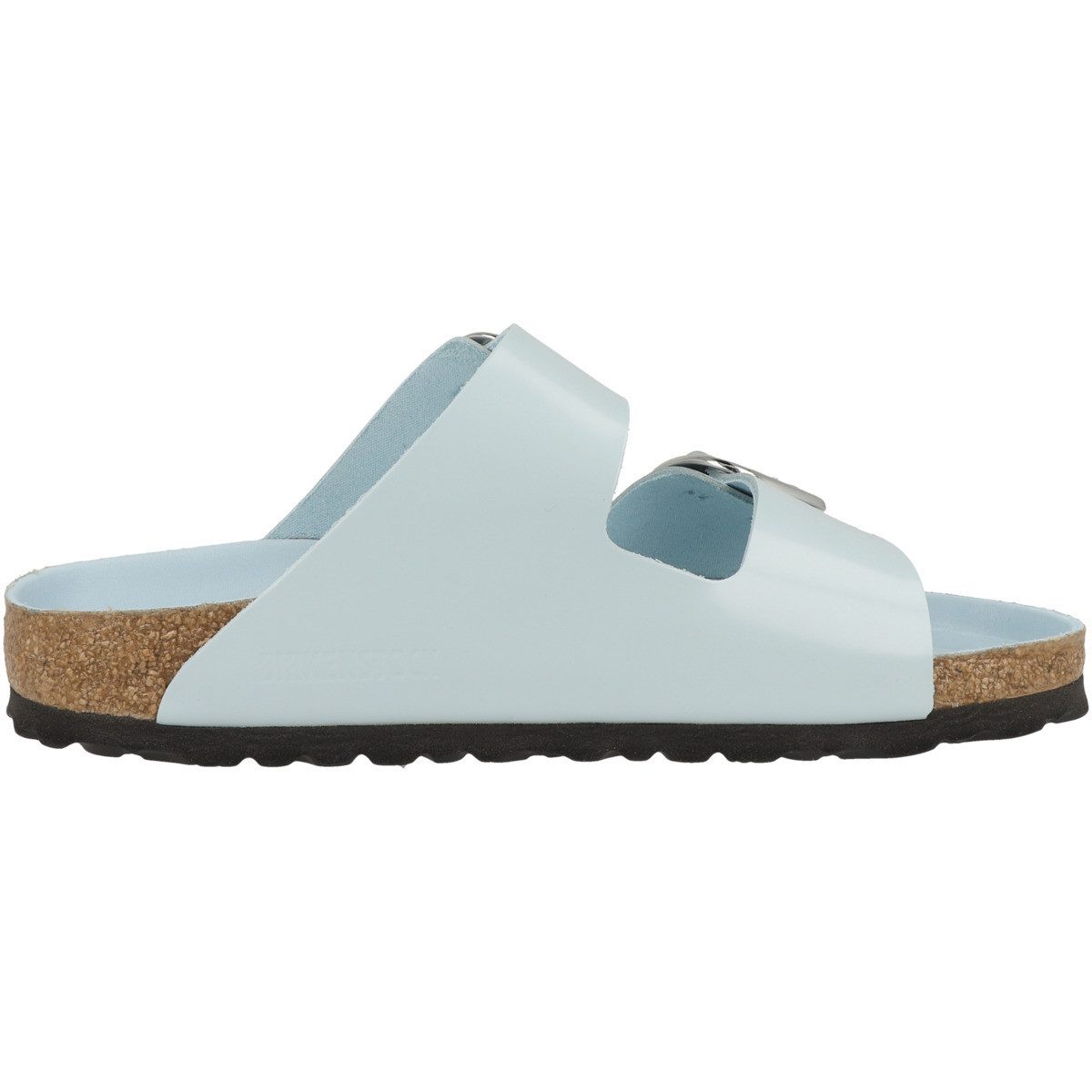 Birkenstock Arizona Big Buckle Naturleder Lack schmal Damen Pantolette Sandaletten, Sommerschuhe, Badeschuhe, Riemchen, Schlappen