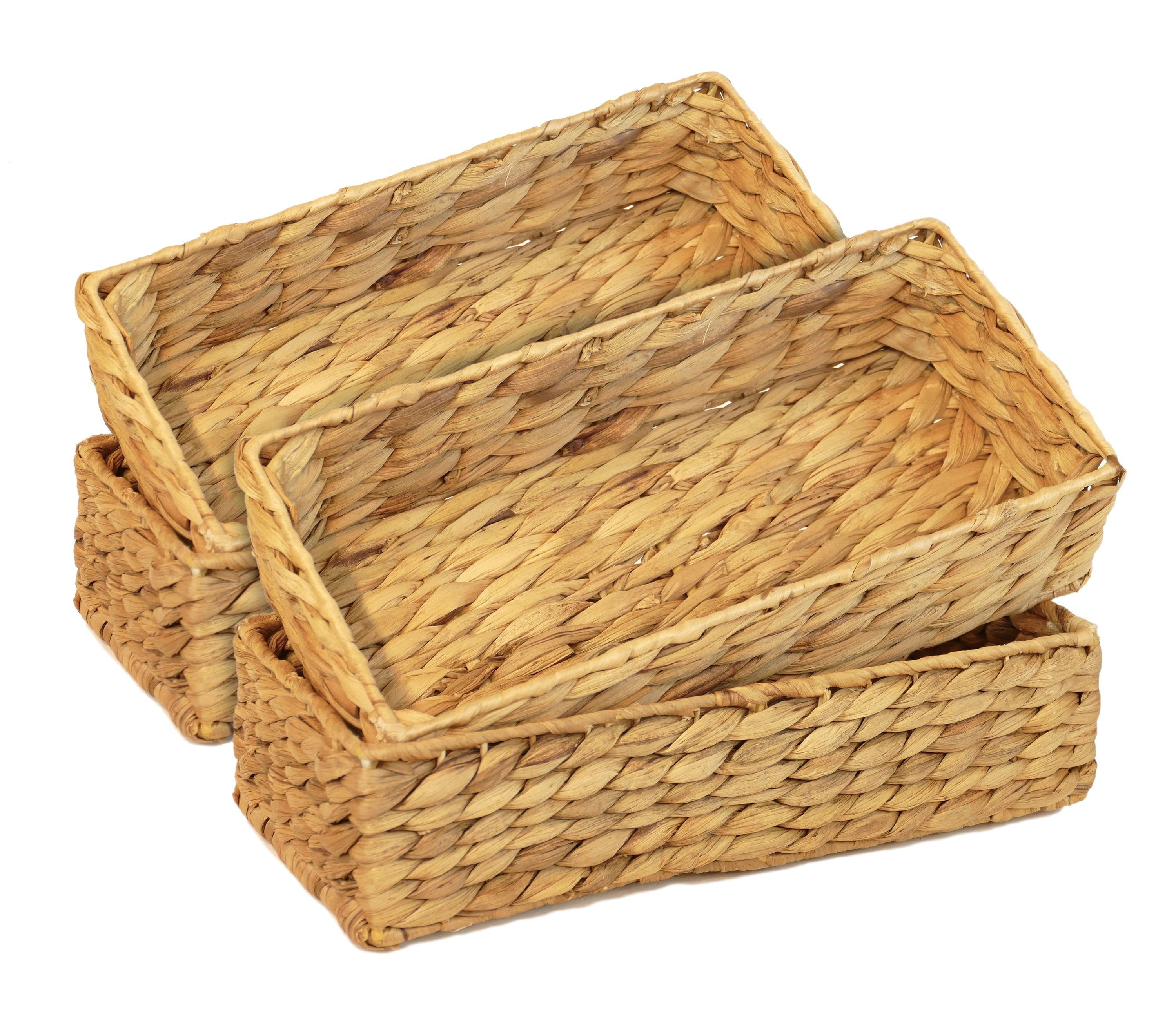 ARTRA Dekokorb Besteckkörbe "Ola" 4er Set aus Wasserhyazinthe natur Regalkorb (4 St)