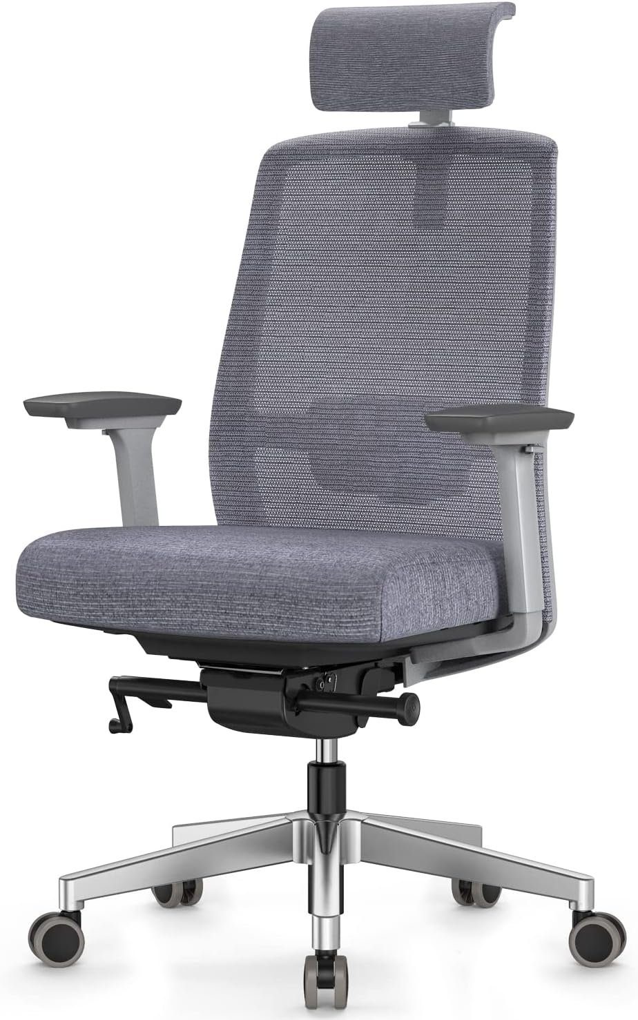 FelixKing Bürostuhl (Ergonomischer Gepolsterter Kopfstütze mit Sitz), Burostuhl,Schreibtischstuhl Bürostuhl Lordosenstütze Verstellbarer Ergonomischer Und