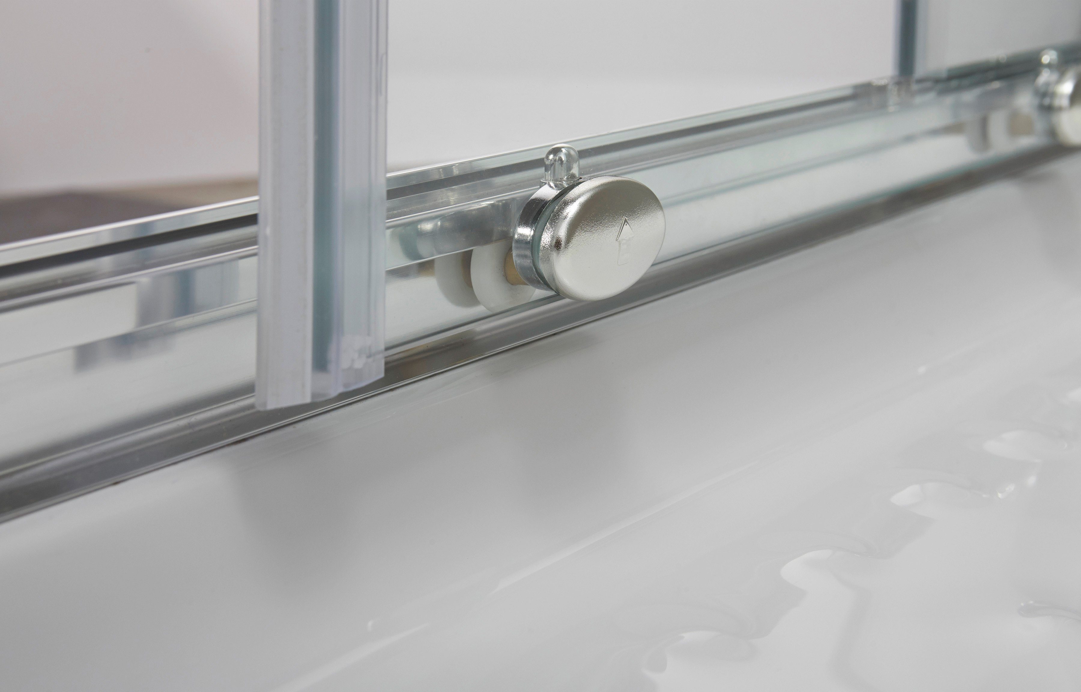 welltime Eckdusche Summer, BxT: 90x90 cm, Sicherheitsglas, mit großem Verstellbereich, Duschabtrennung mit Schiebetüren