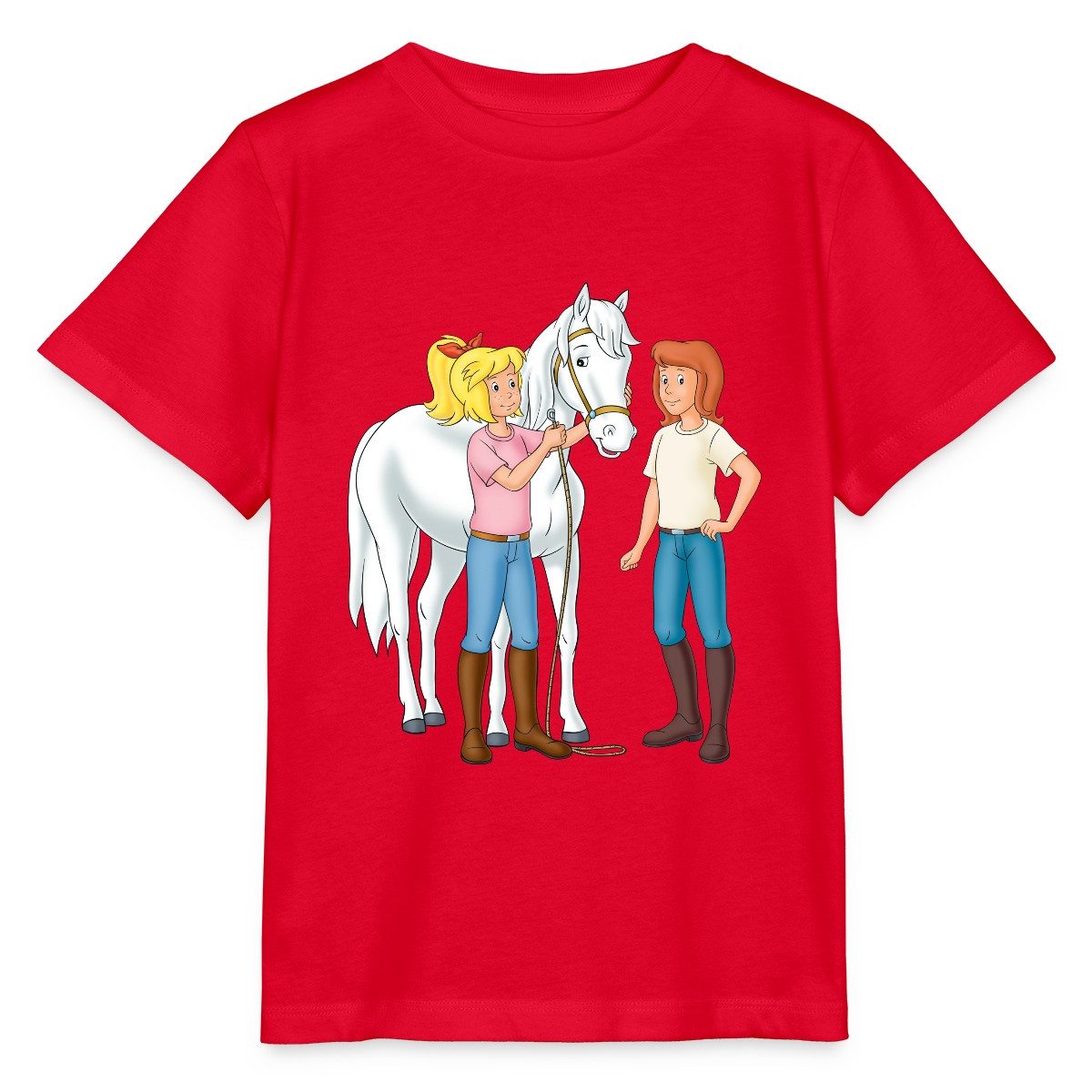 Spreadshirt T-Shirt Bibi Und Tina Kümmern Sich Um Sabrina Kinder Basic T-Shirt (1-tlg)